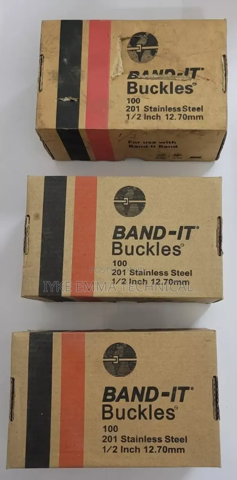 Banding Buckle, Stainless Steel 12.7mm 100pcs PKT