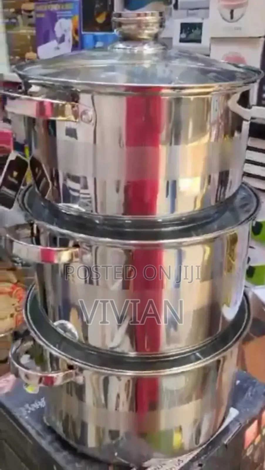 6pcs Stainless Steel Pot