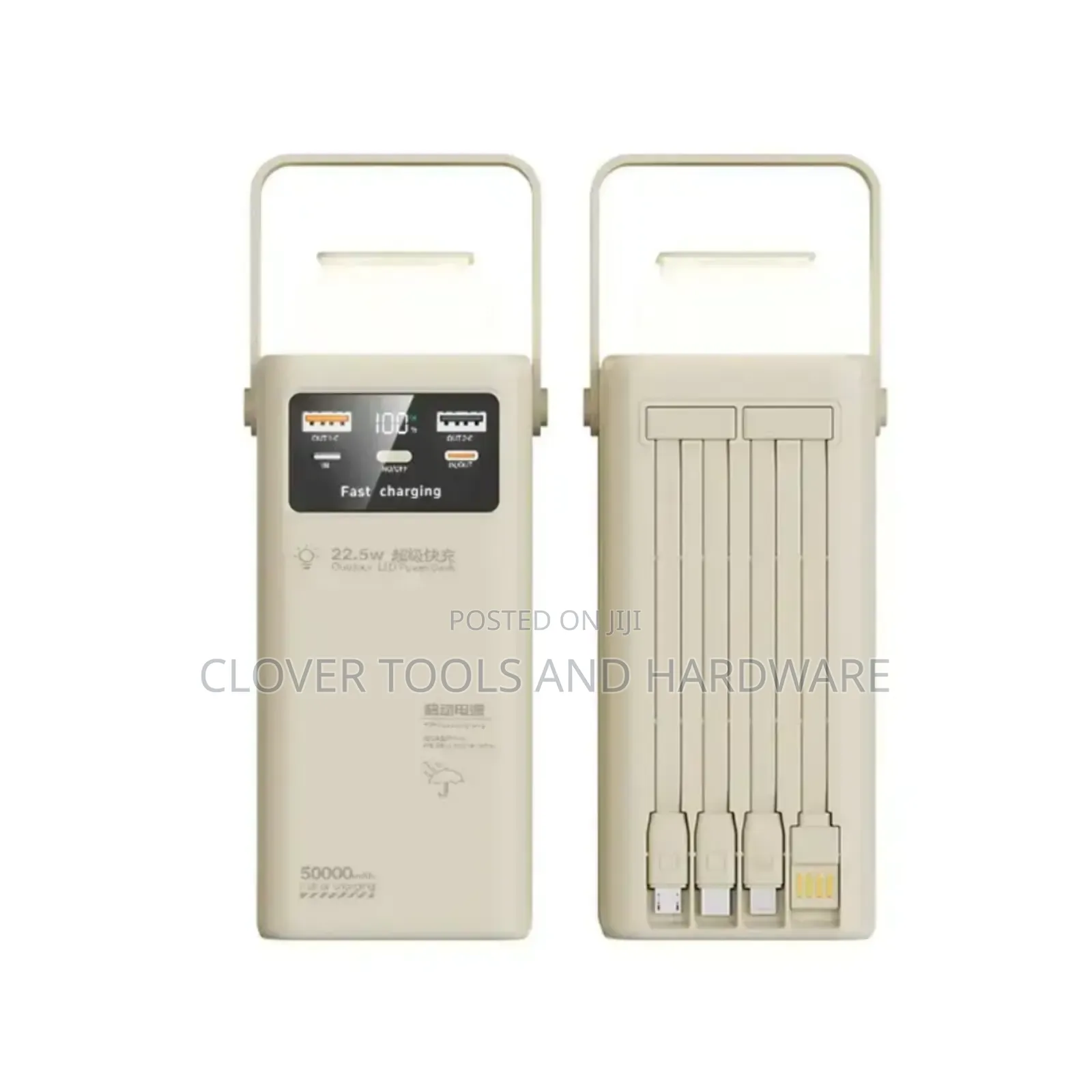 Clover 22.5w Out2c Outdoor Led Power Bank 50,000mah