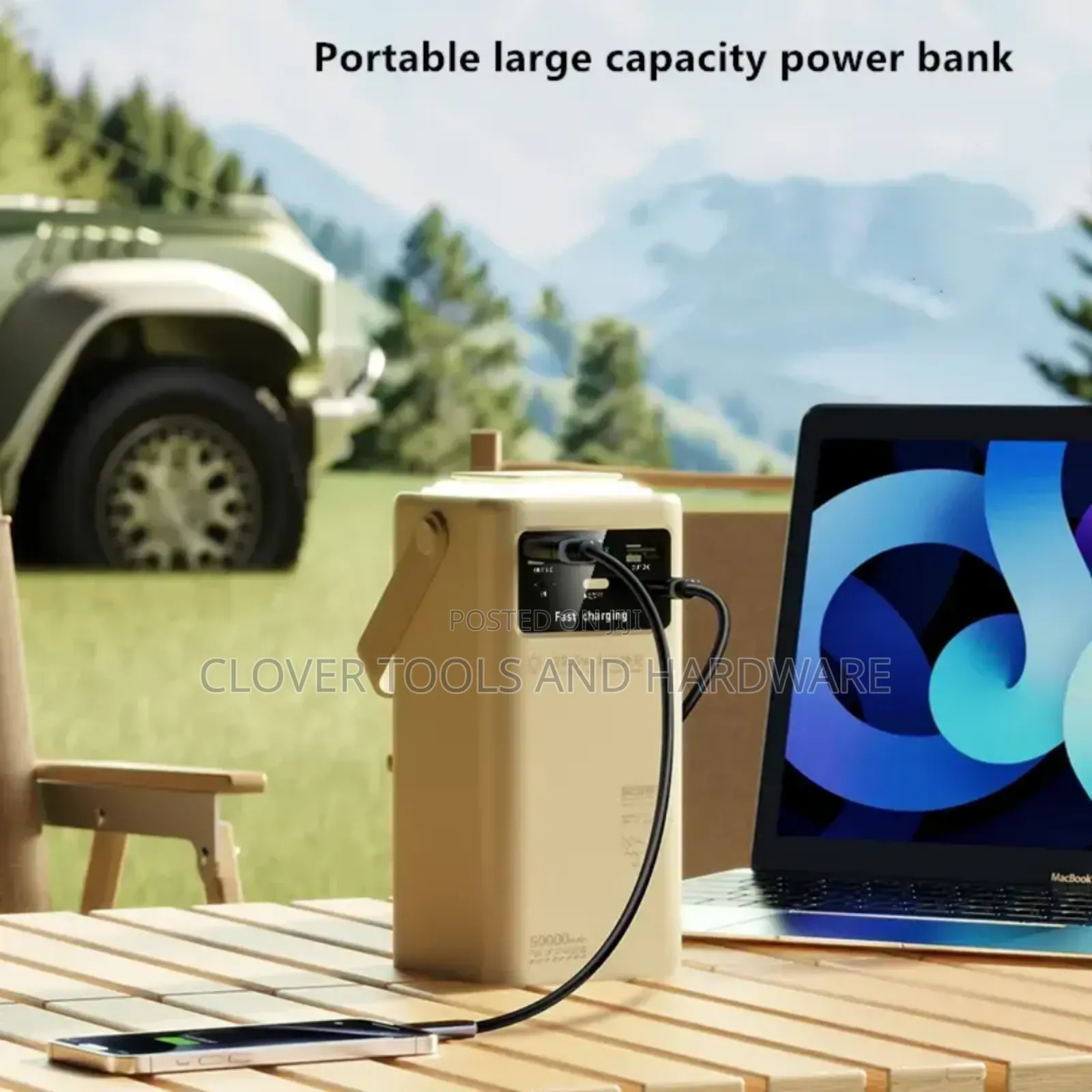 Clover 22.5w Out2c Outdoor Led Power Bank 50,000mah