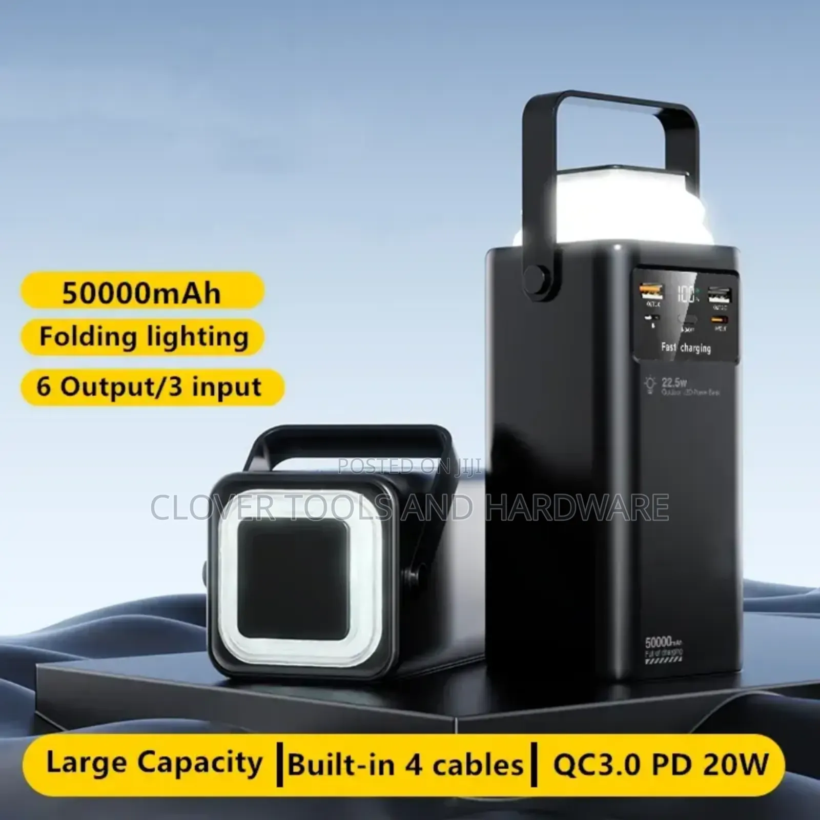 Clover 22.5w Out2c Outdoor Led Power Bank 50,000mah