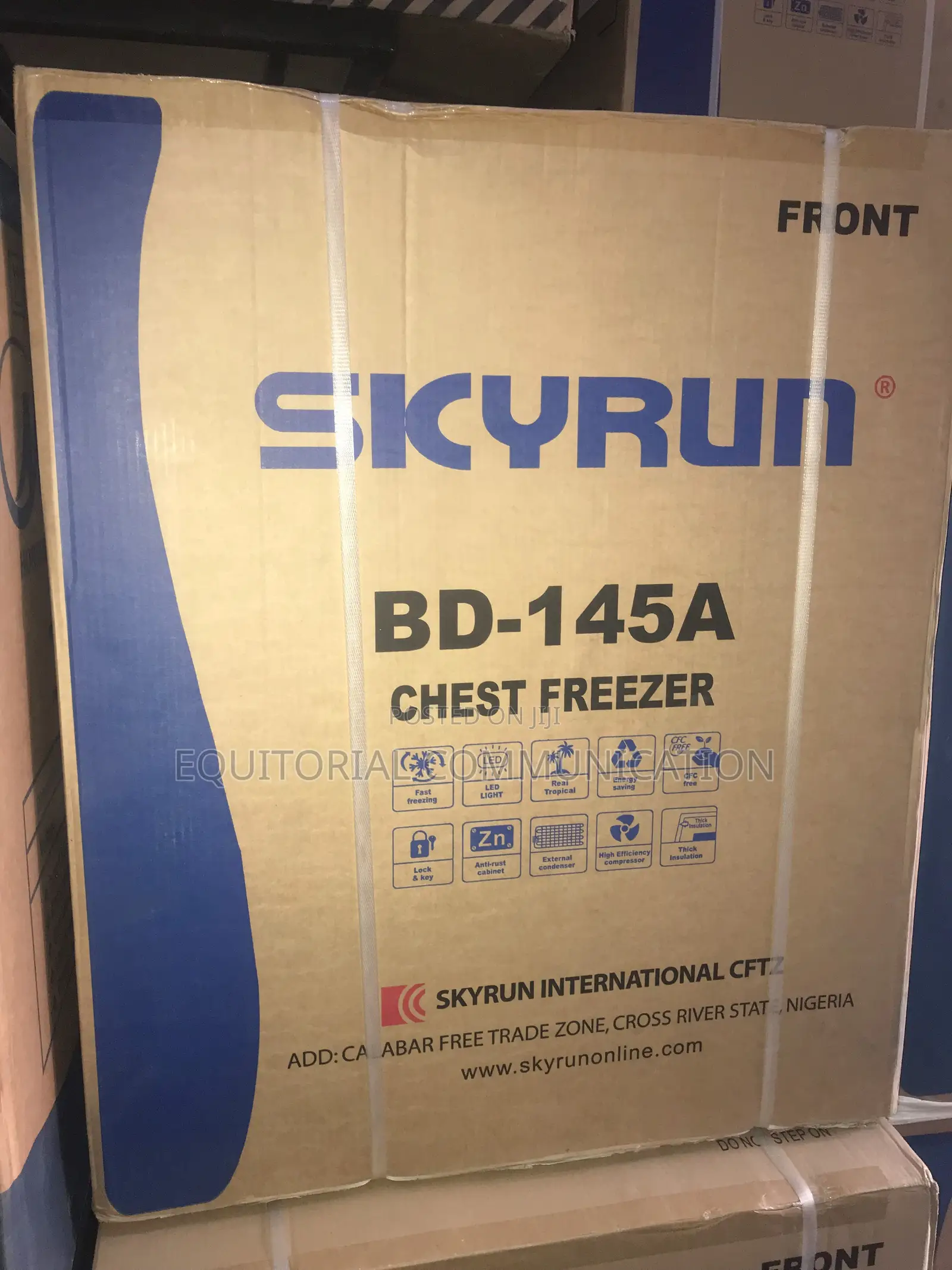 Skyrun 145l Chest Freezer With Adjustable Shelves