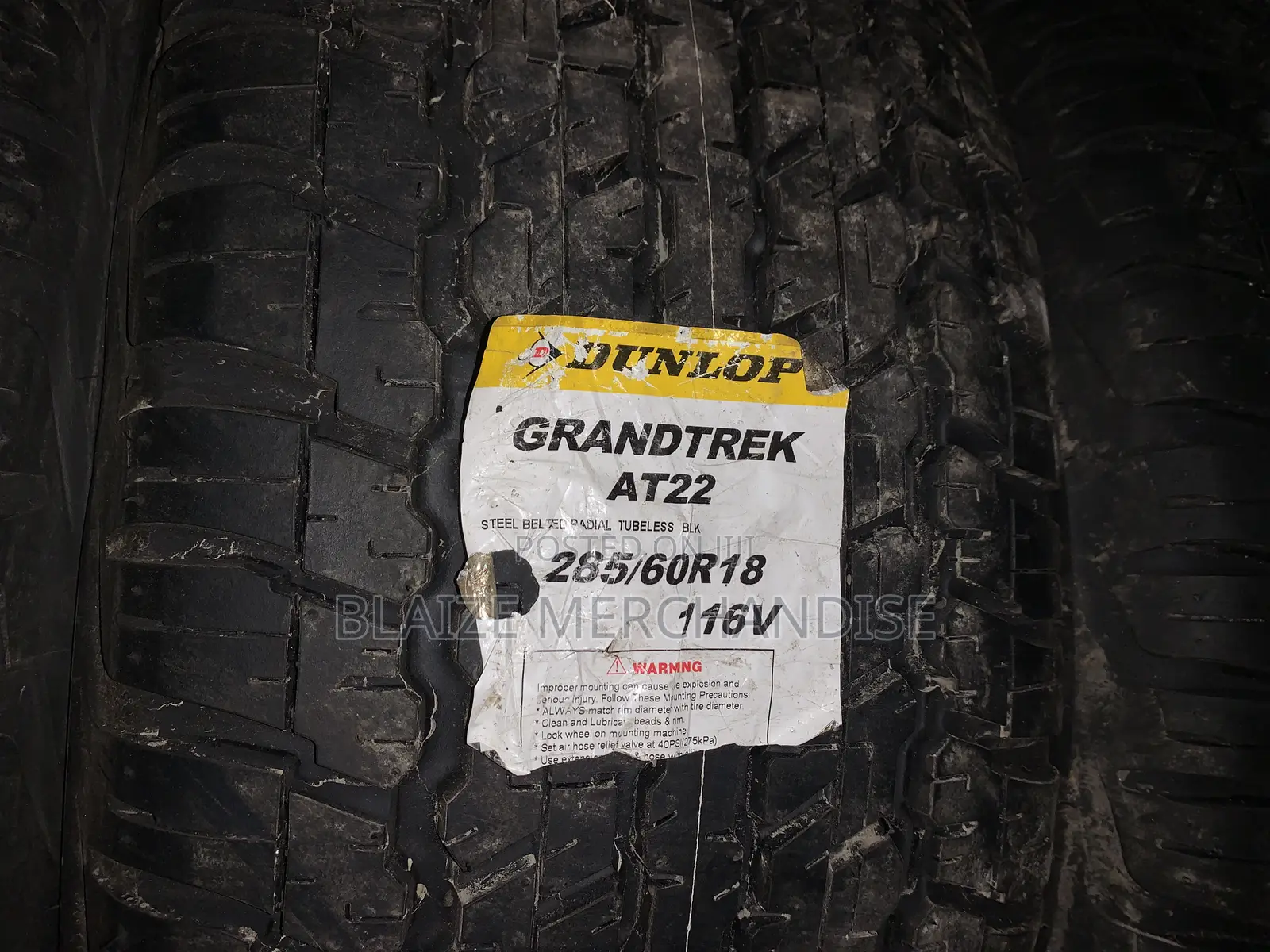 285/60r18 Dunlop Tyre