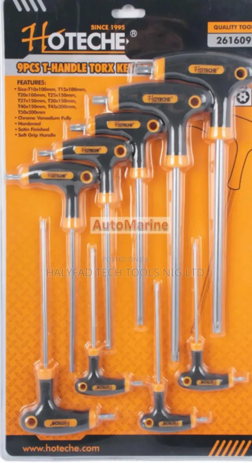 9 PCS T-Handle Torx Key Set Allen Key
