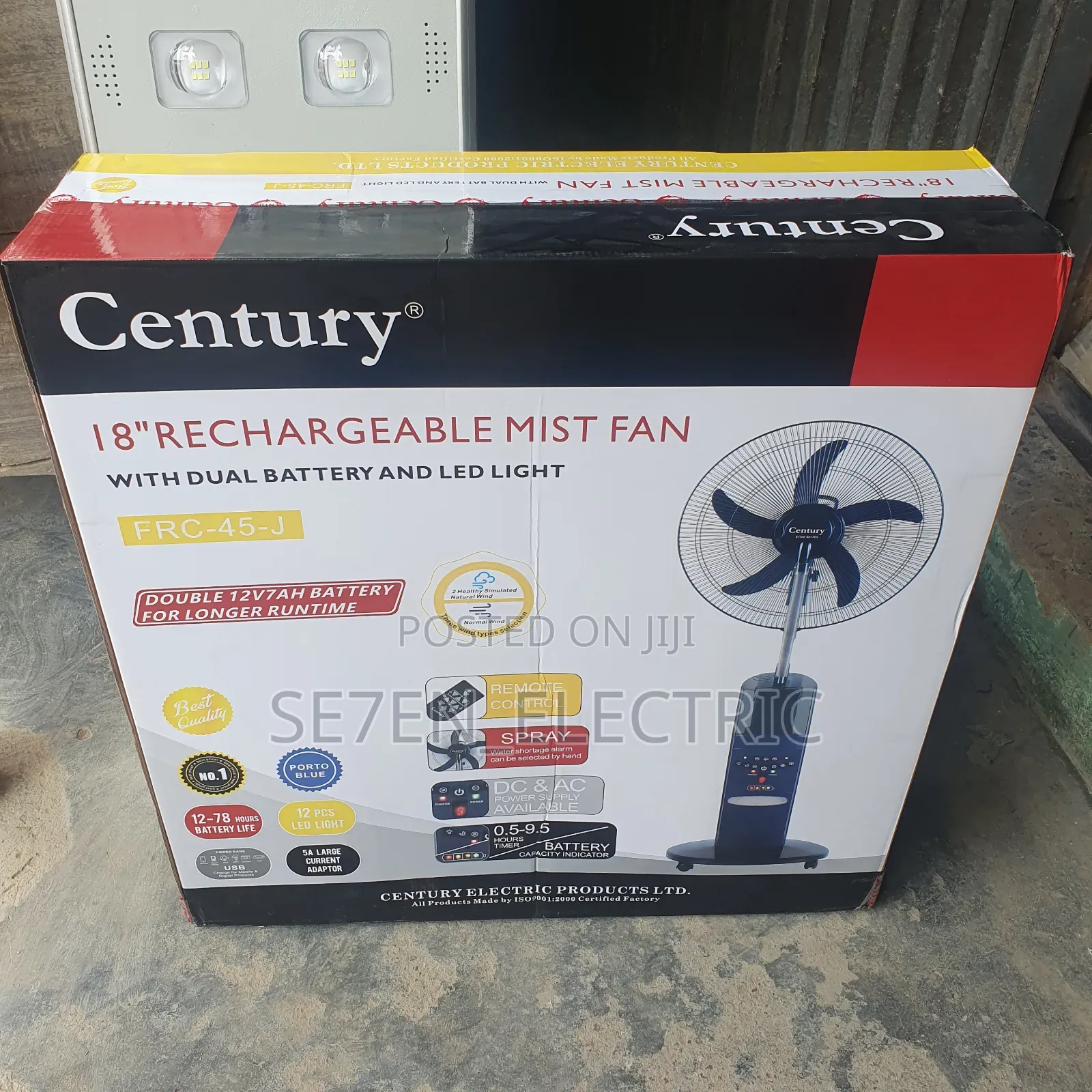 Century Rechargeable Mist Standing Fan