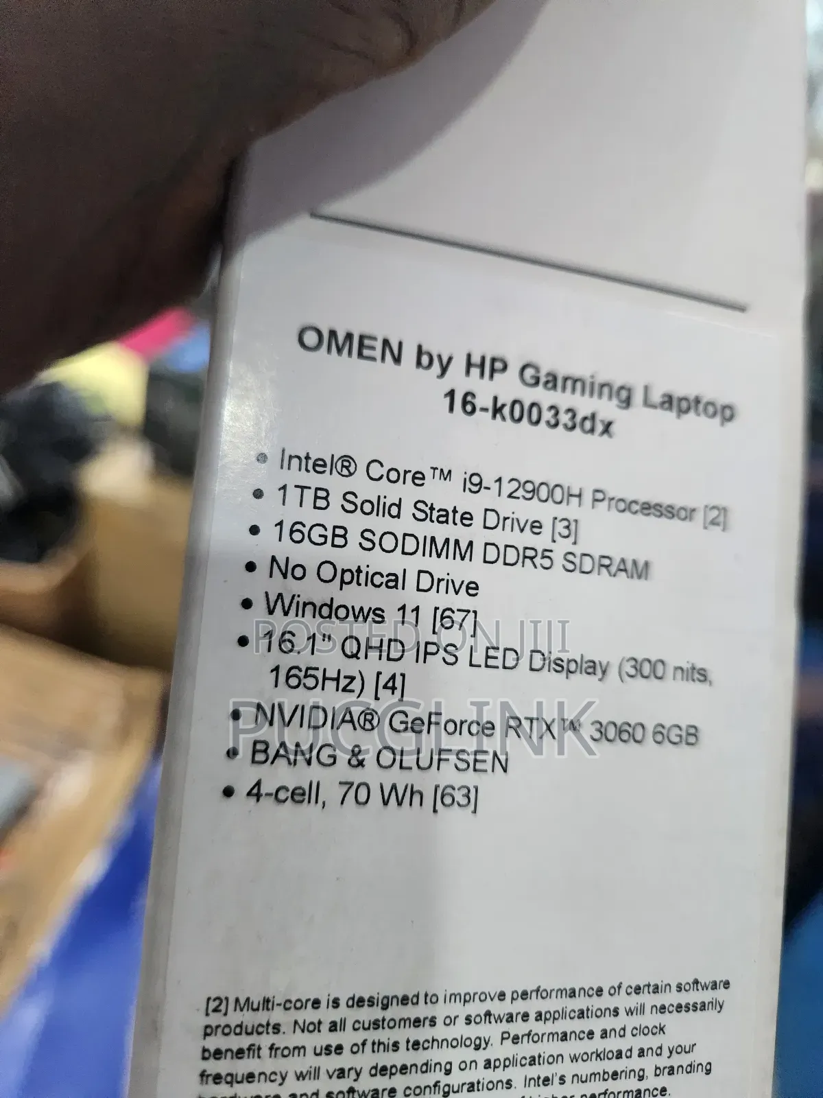 Laptop HP Omen 16 16GB Intel Core I9 SSD 1T
