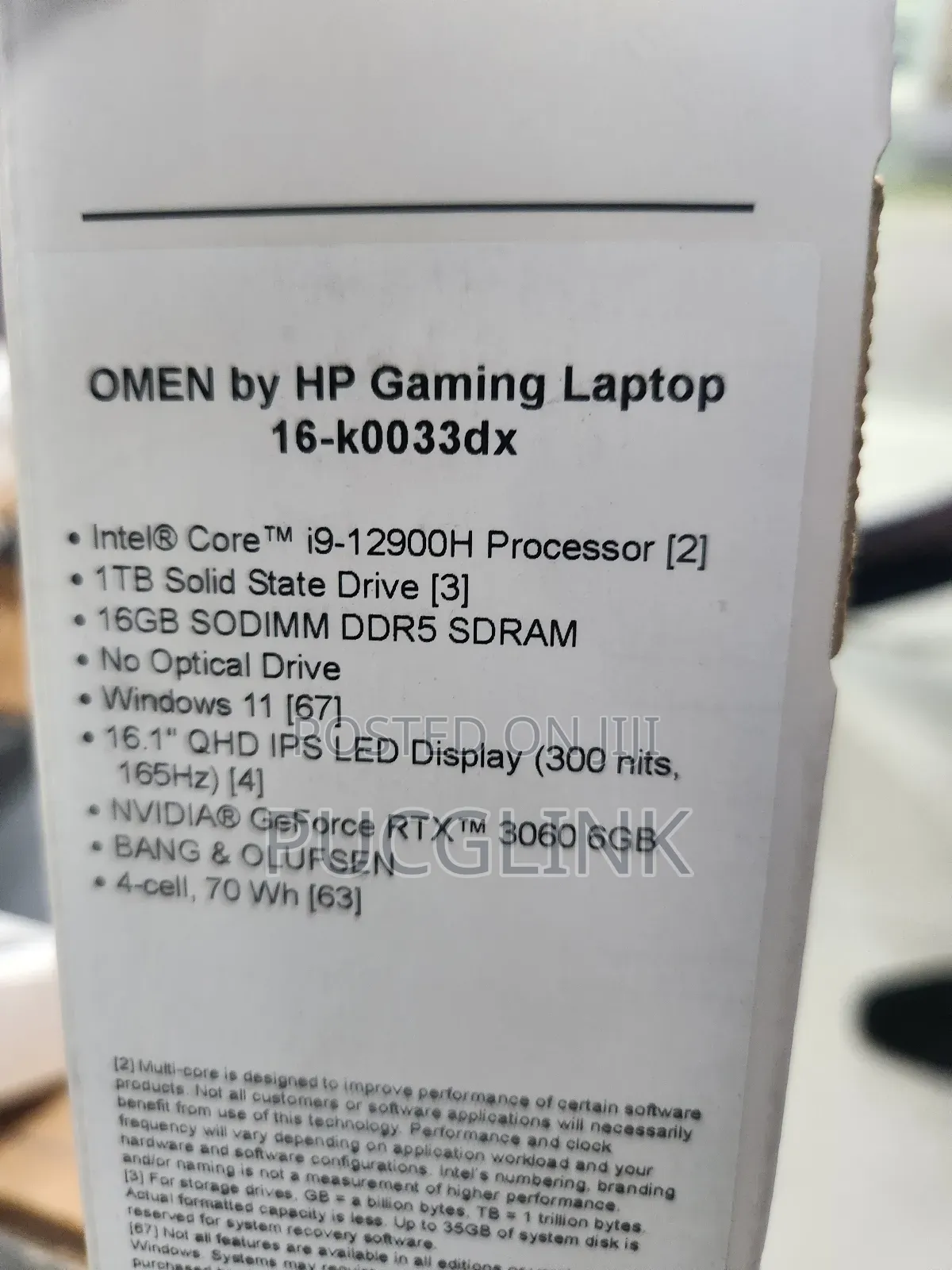 Laptop HP Omen 16 16GB Intel Core I9 SSD 1T