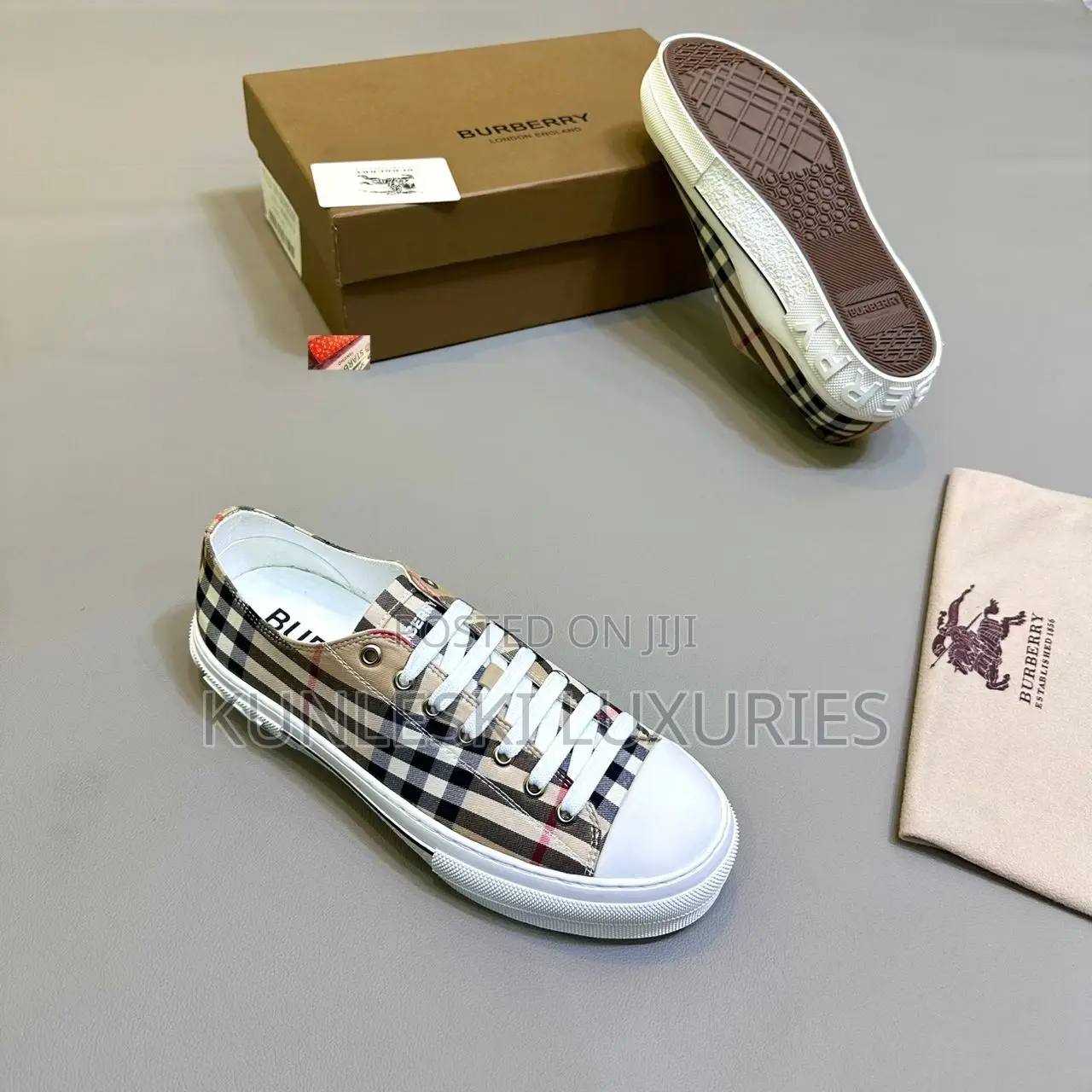 Original Burberry Fall Winter 2023 Low Brown Sneakers