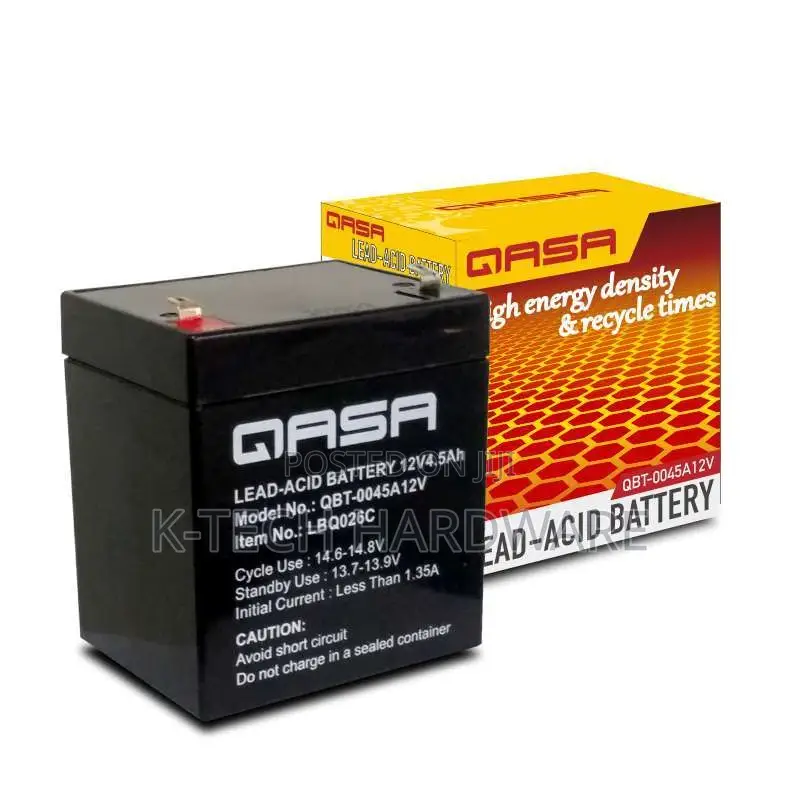 Qasa Rechargeable Lead-Acid Battery 12v4.5ah QBT-0045a12v