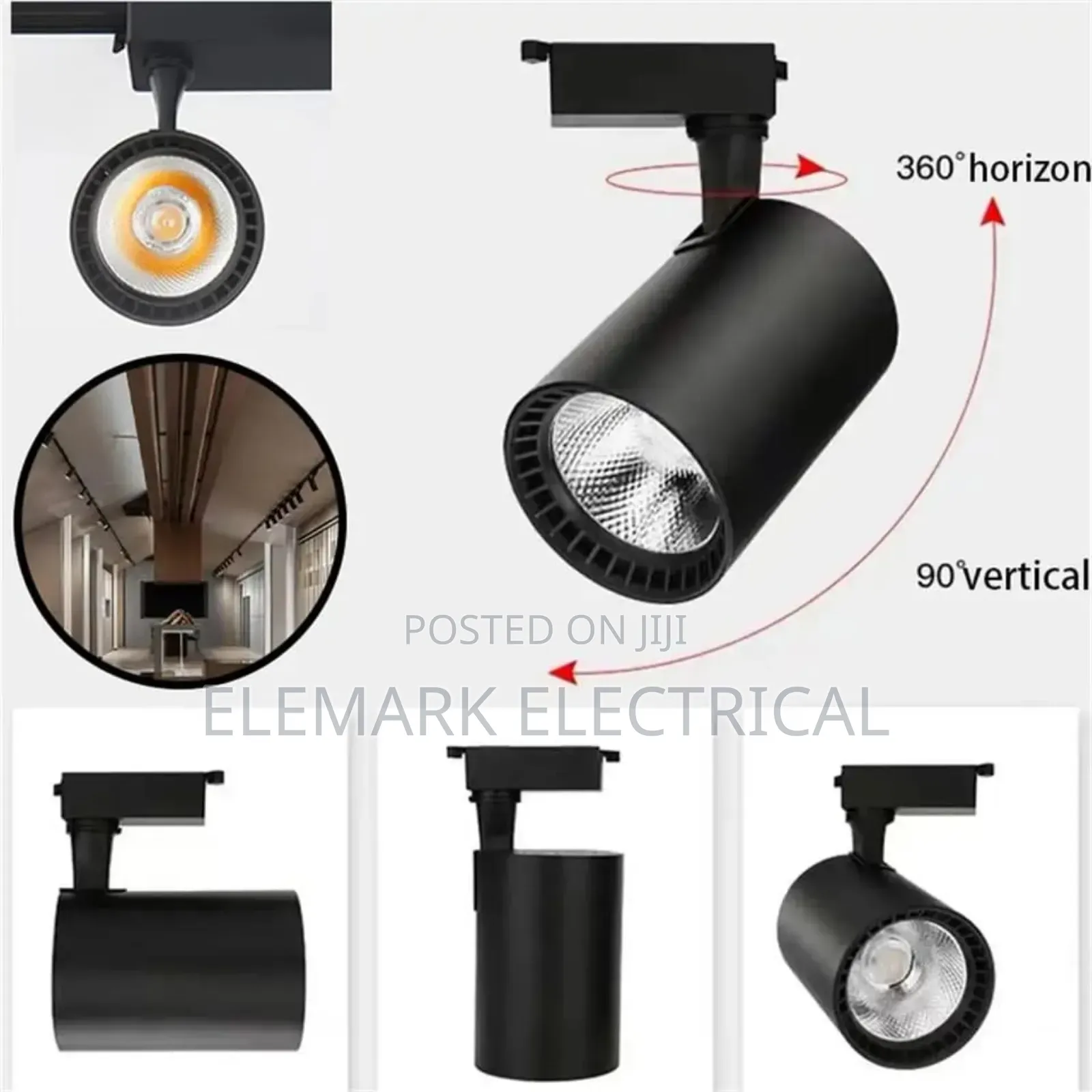 Set Led Track Lighting Rail Lamps 40/60/80/20watts