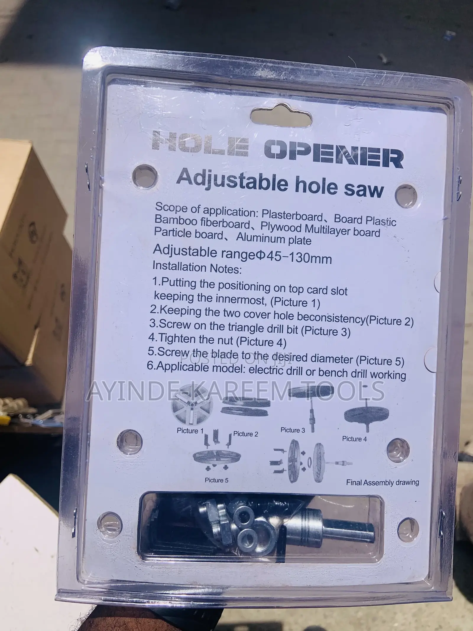 Adjustable Hole Saw (Diameter :45 — 130mm)