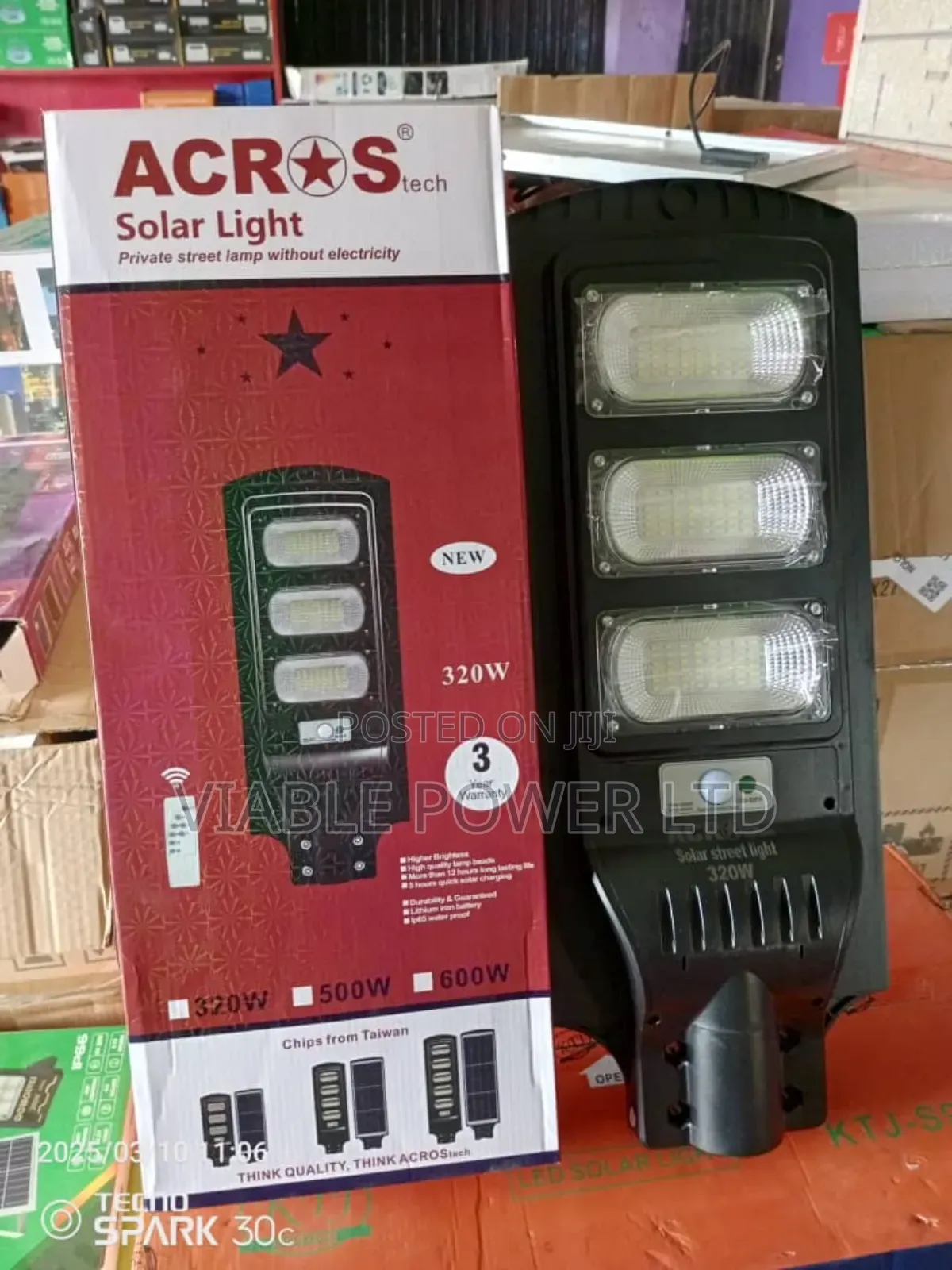 Three Eyes Solar Street Light. With Long Life Span