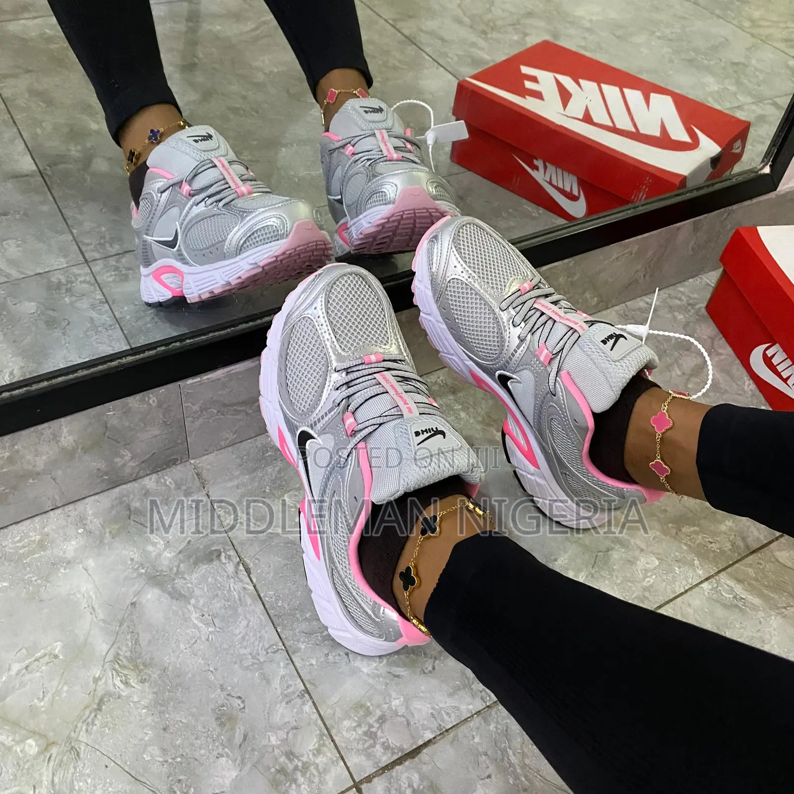 Nike Air Pegasus Bowerman Series Silver Pink Sneakers