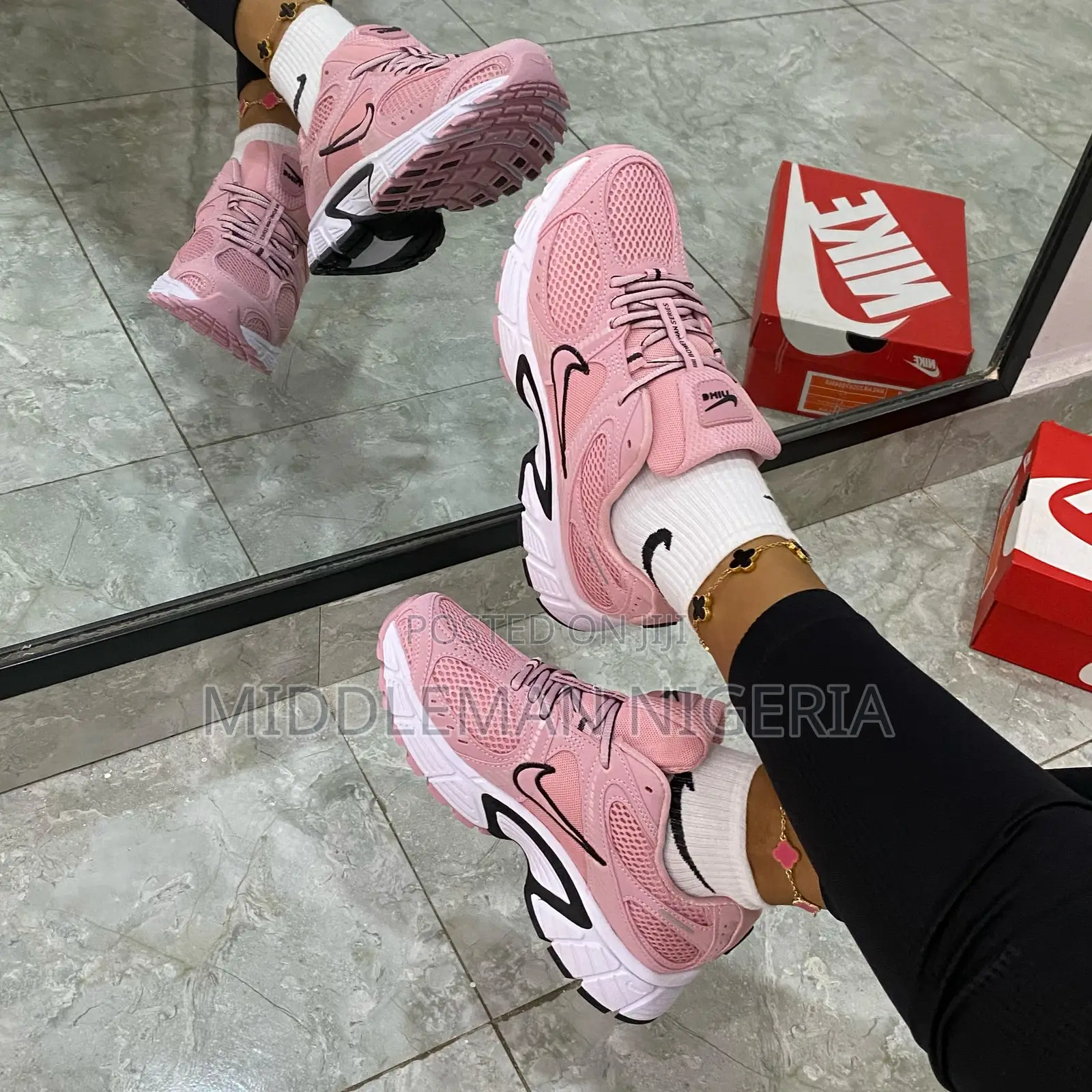 Nike Air Pegasus Bowerman Series Pink Black Sneakers