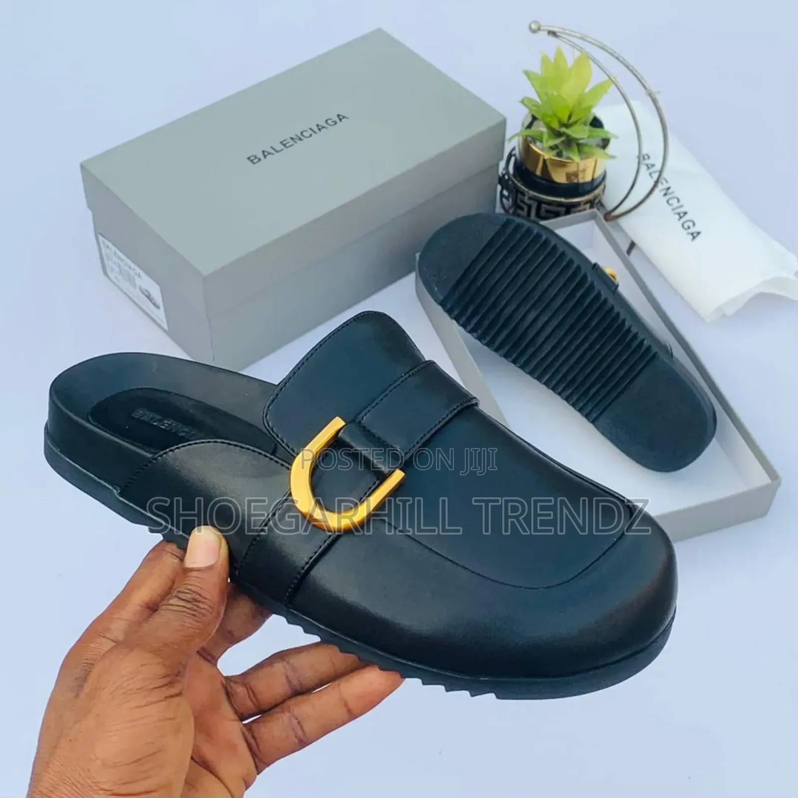 Men's Leather Mule/ Half Shoes