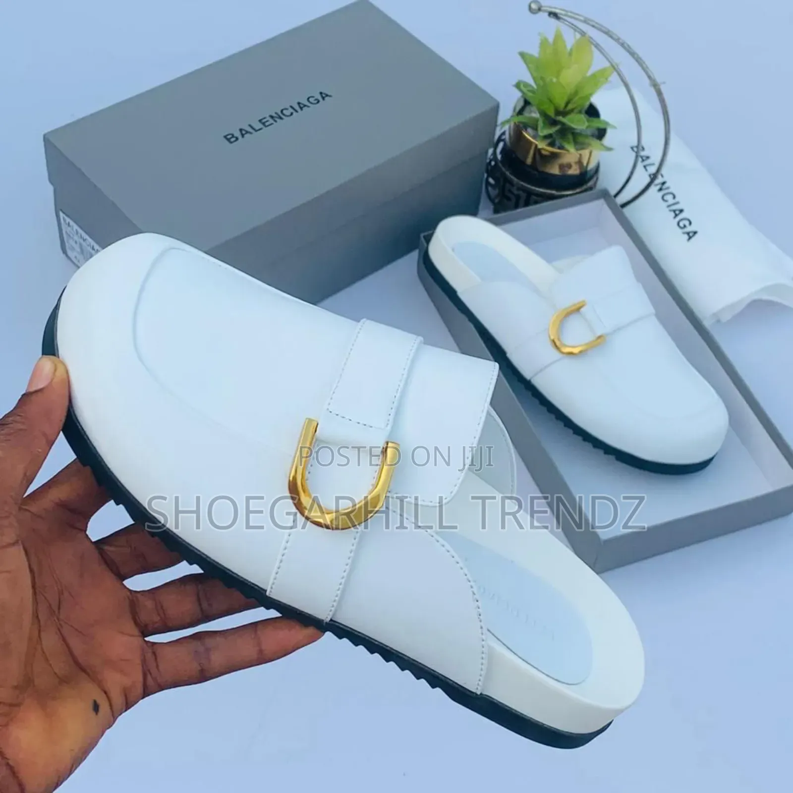 Men's Leather Mule/ Half Shoes