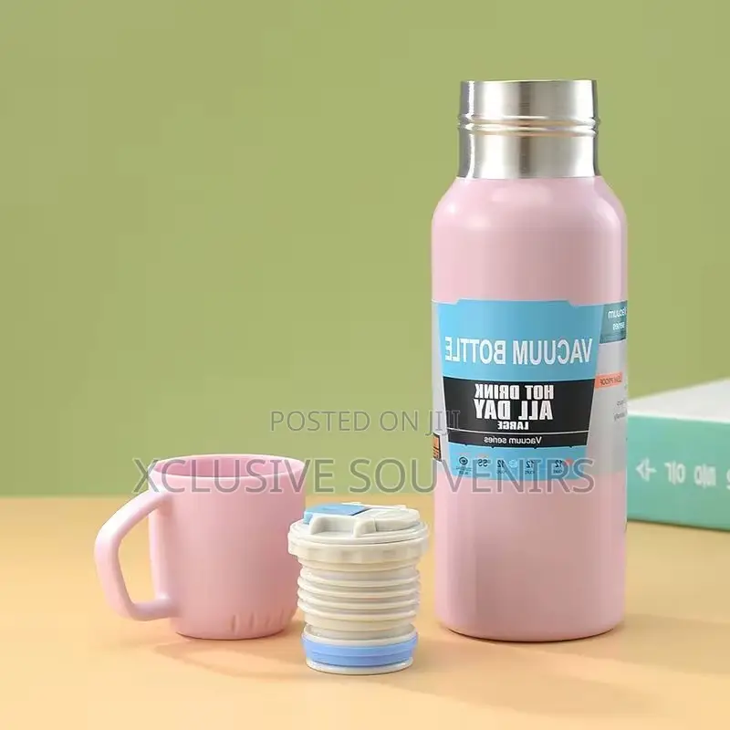 500ml Stainless Steel Vaccum Flask Gift Set With 2 Cups