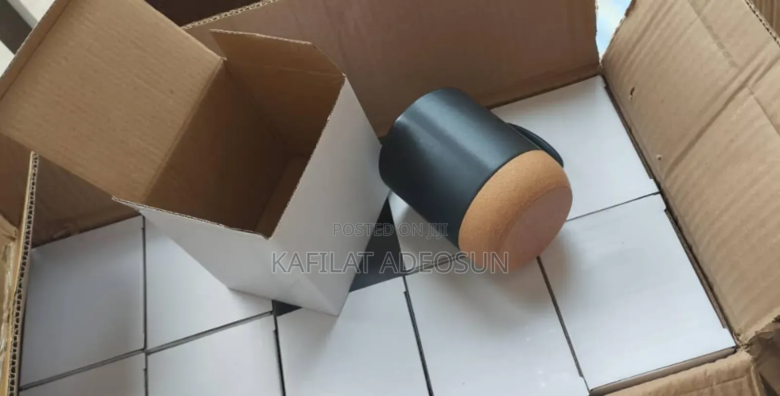 Ceramic Mug With Wooden Base