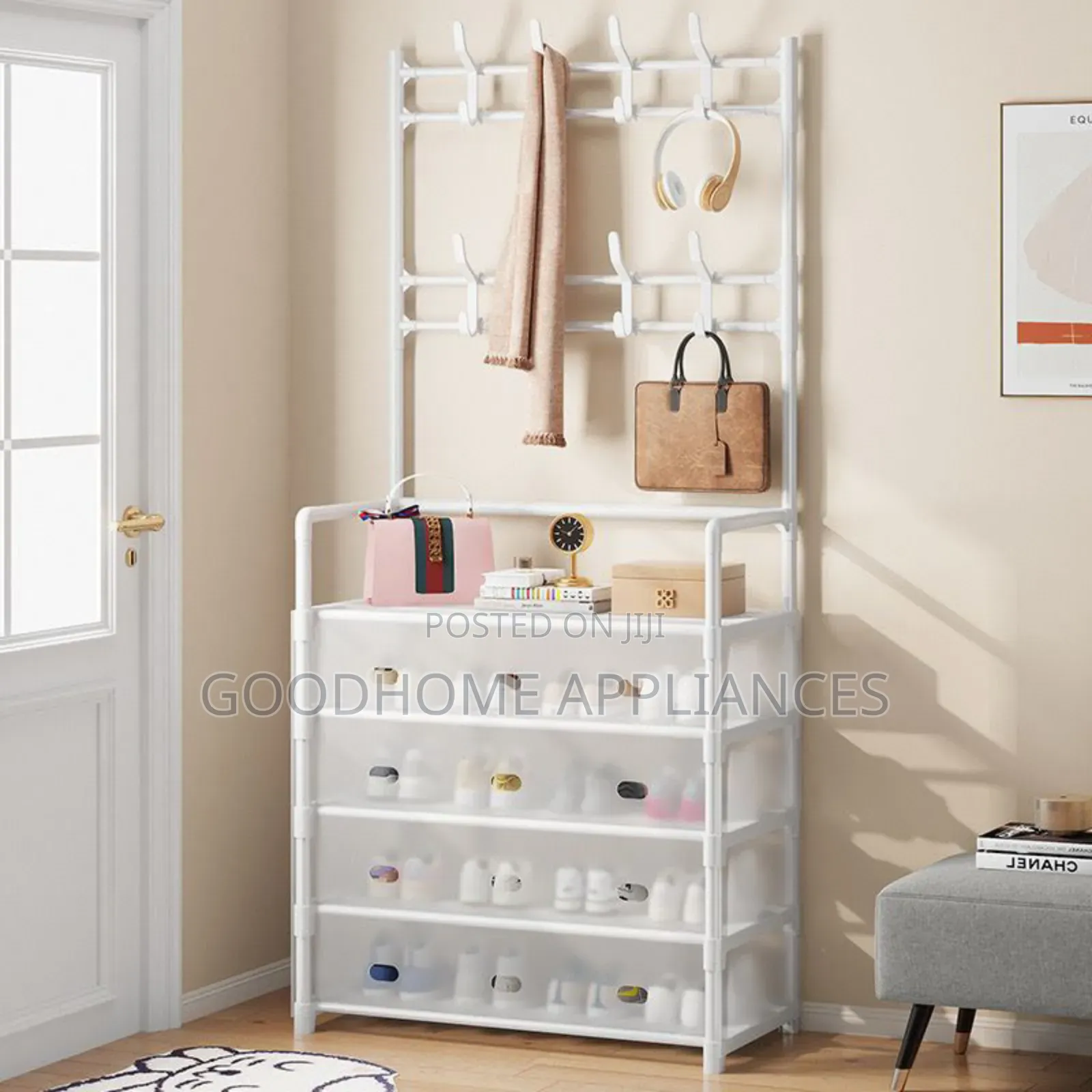 Shoe and Hat Rack With Covers