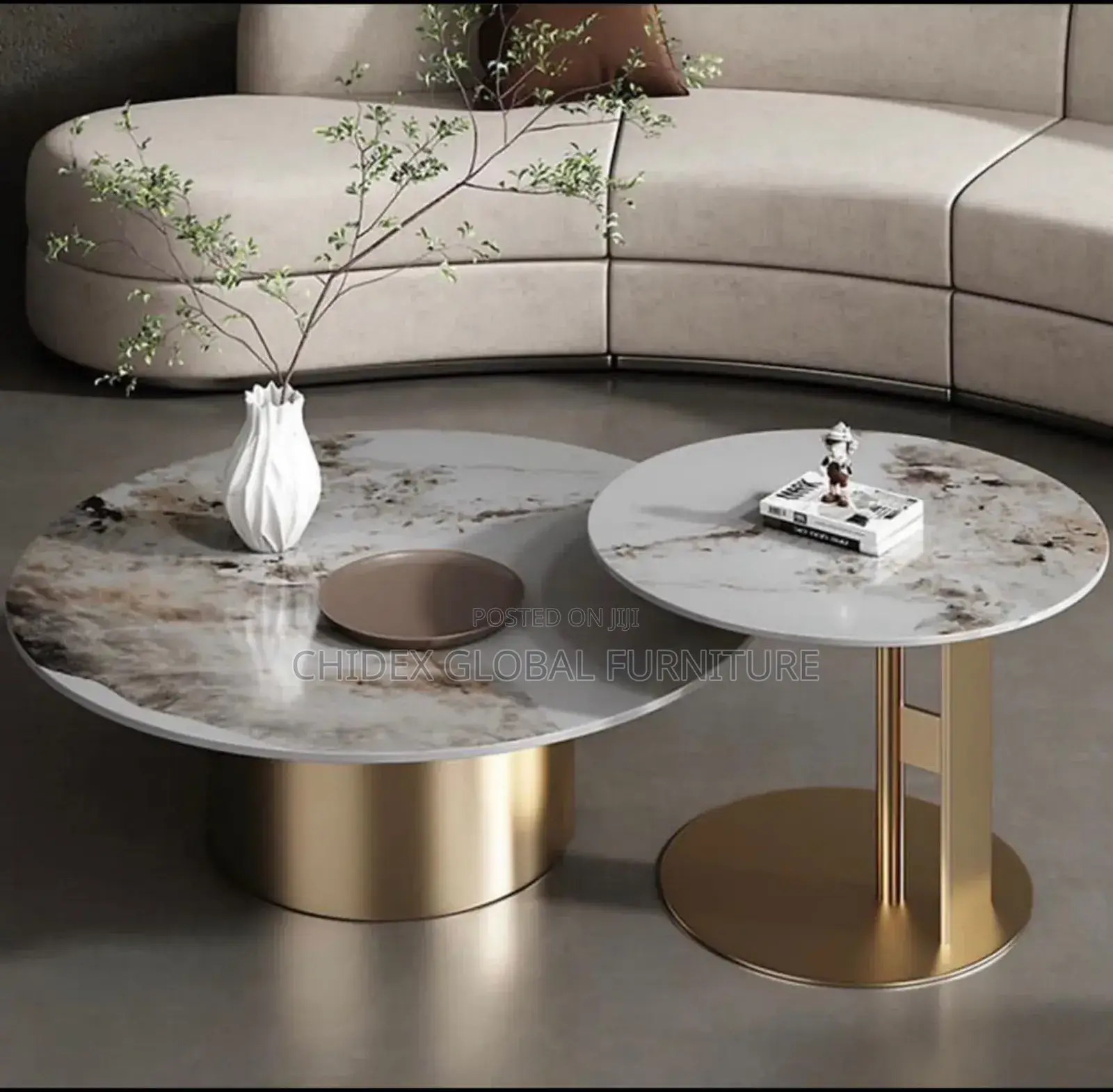 Marble Top Center Table With Metal Leg