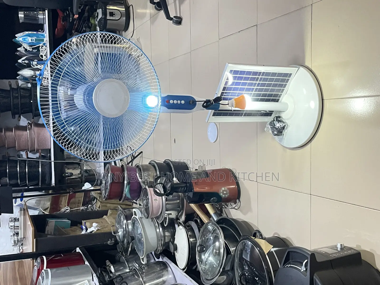 16inches Solar and Rechargeable Fan