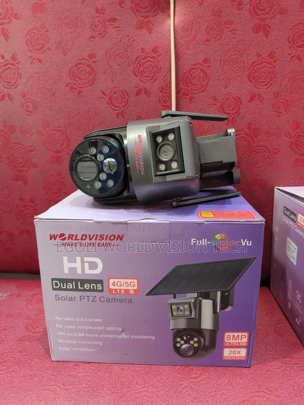 World Vision Hd Dual Lens 4g/5g Lte Solar Ptz Camera 8mp