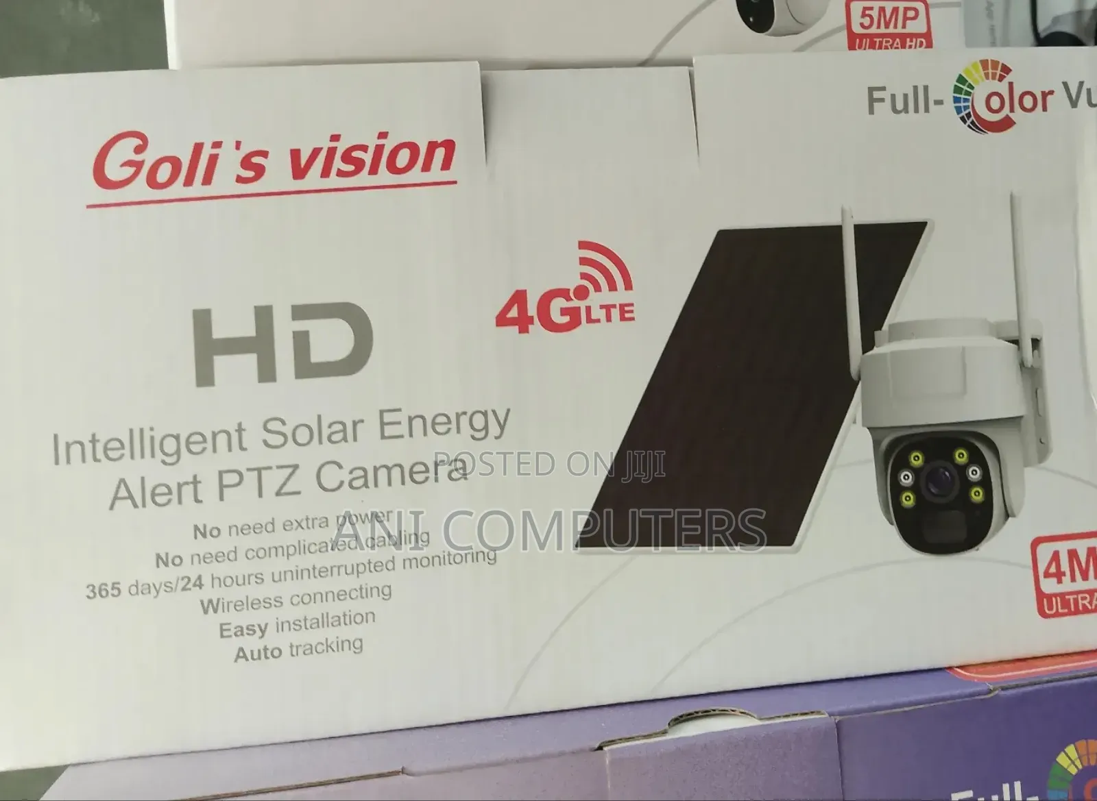 Goli's Vision Hd 4g 4mp Indoor And Outdoor Solar Camera