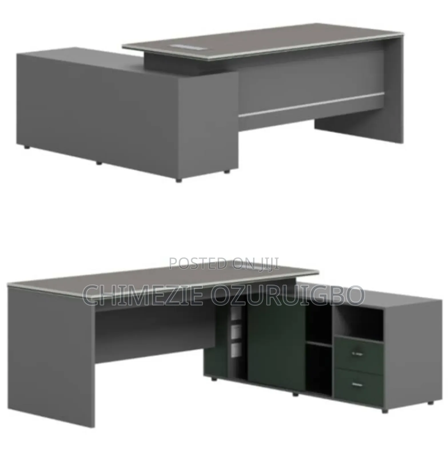 Front and Back View of 1.8 Meters Office Table