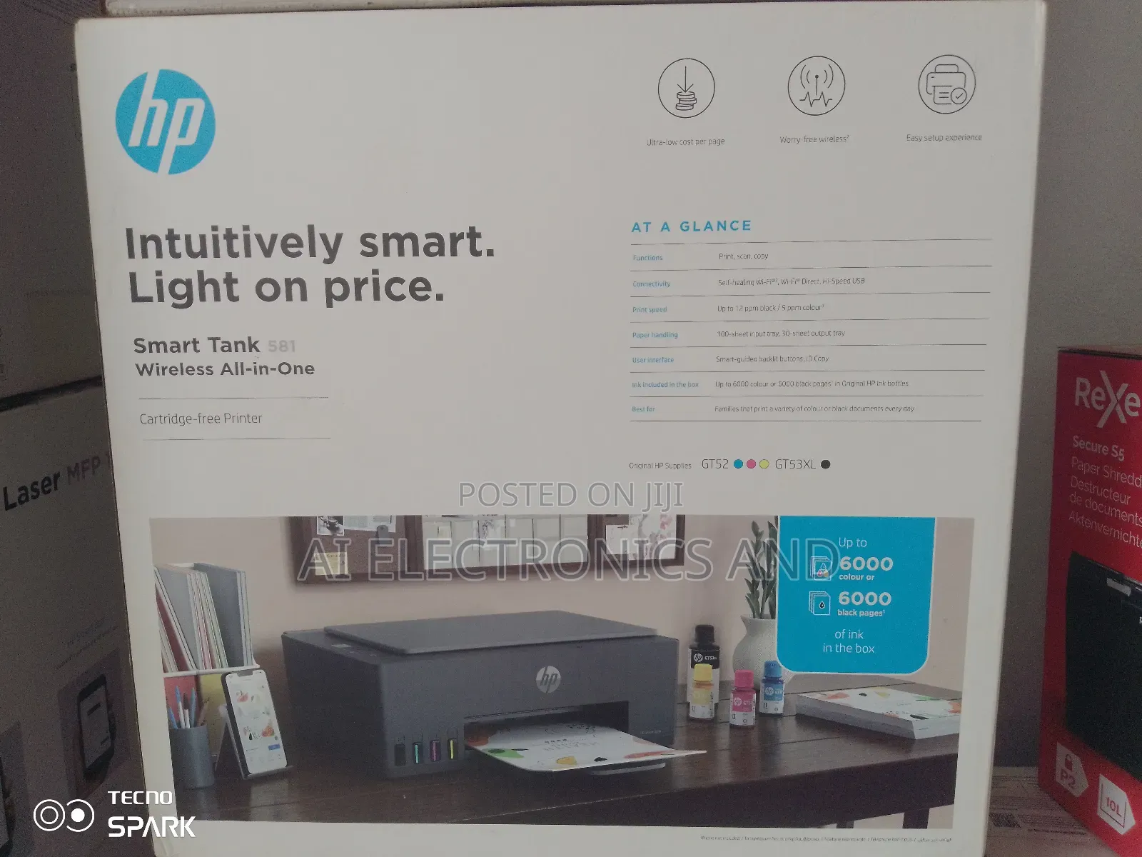 Hp Smart Tank Printer 581 Wireless All-in-One