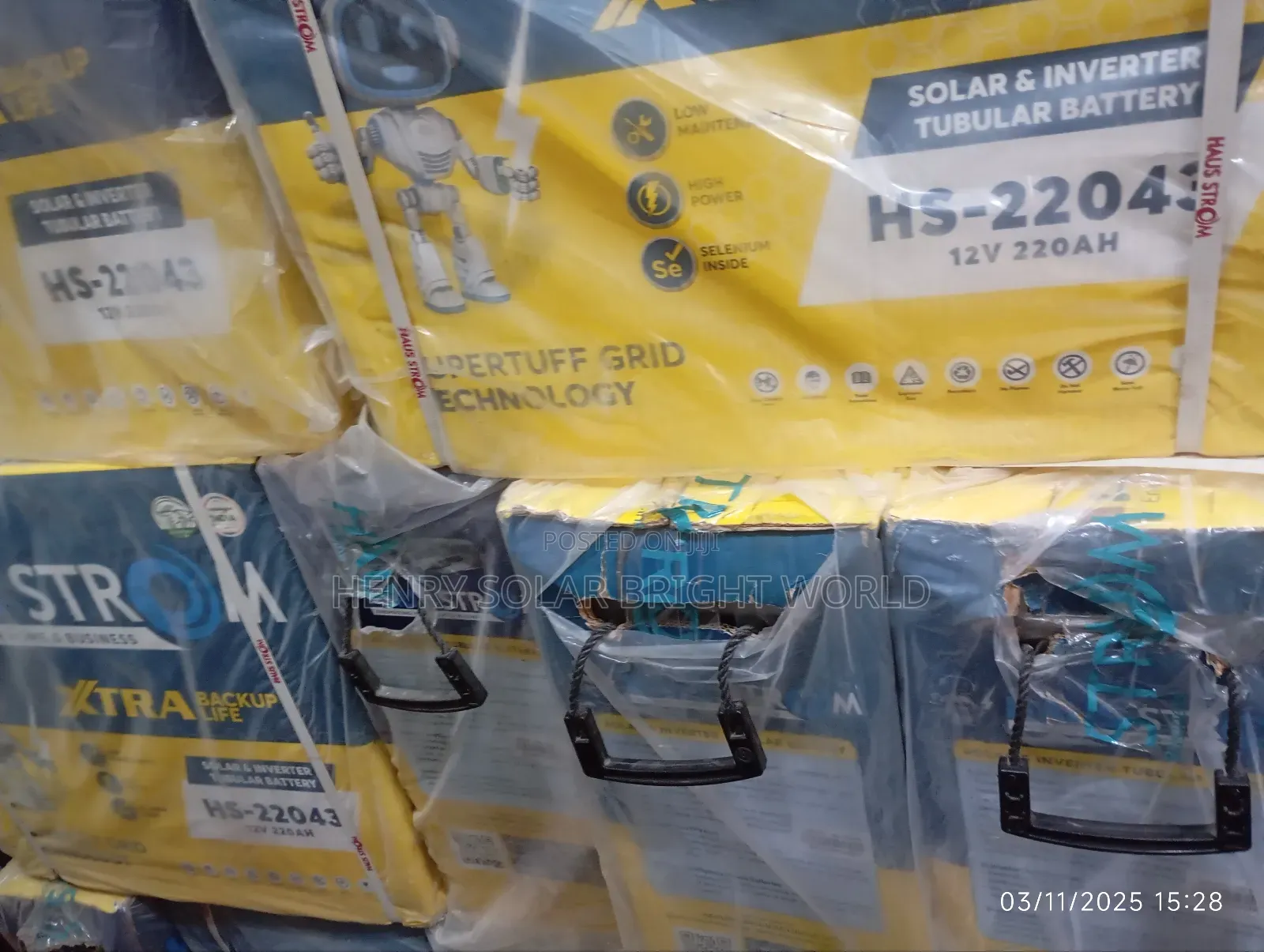 Haustrom 220ah 12v Tubular Battery