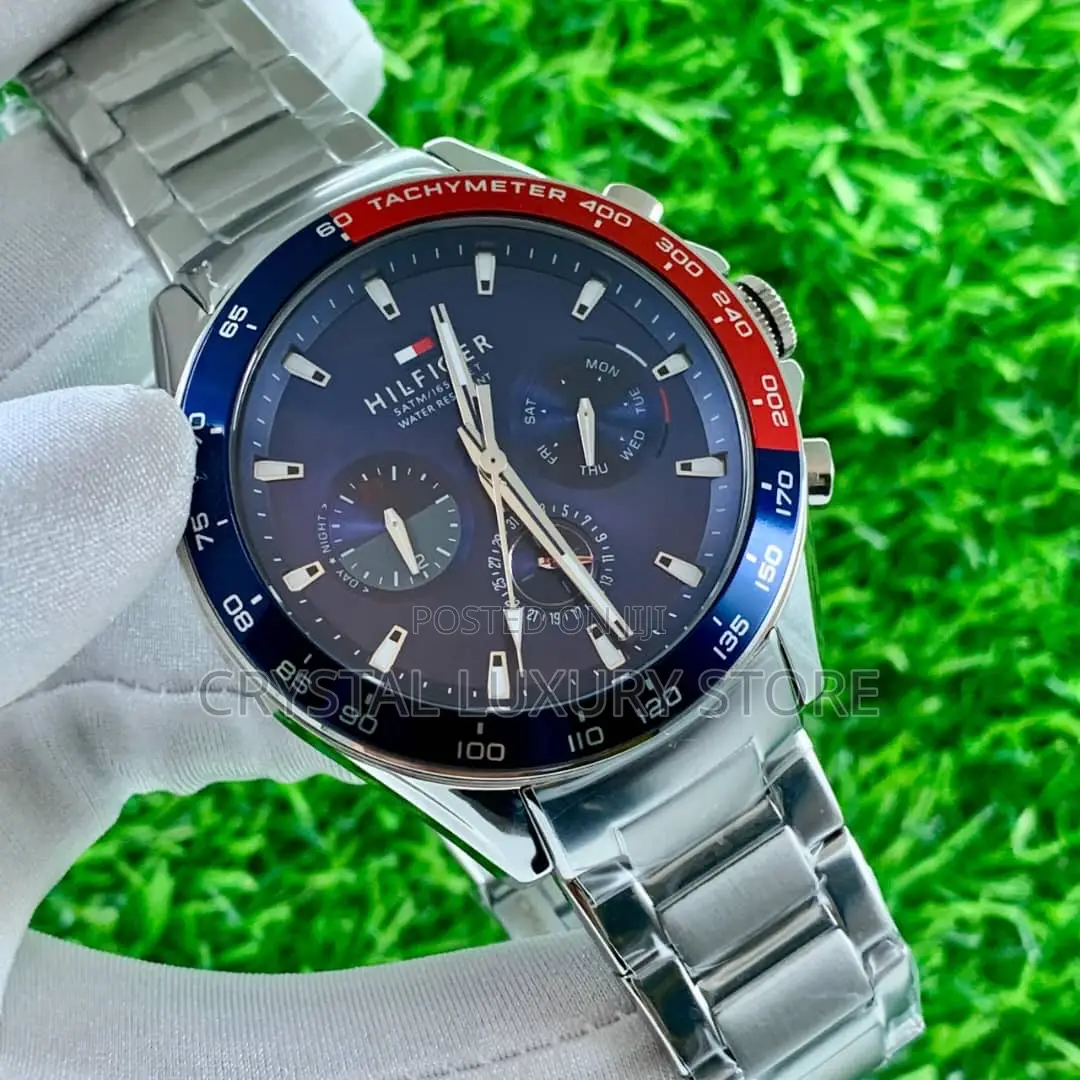 Tommy Hilfiger Quality Luxury Men Chain Strap Wristwatch
