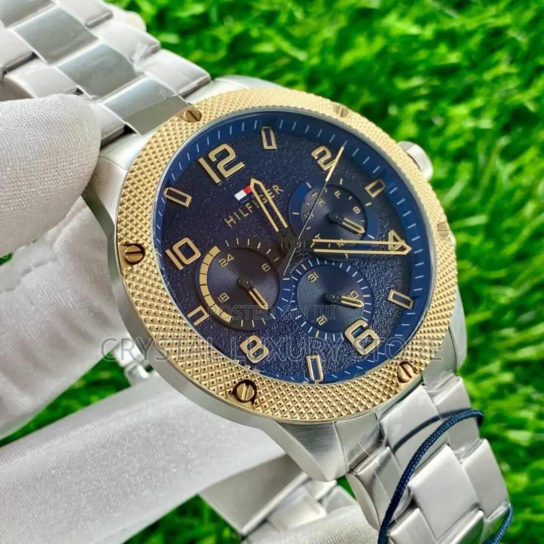 Tommy Hilfiger Quality Luxury Men Chain Strap Wristwatch