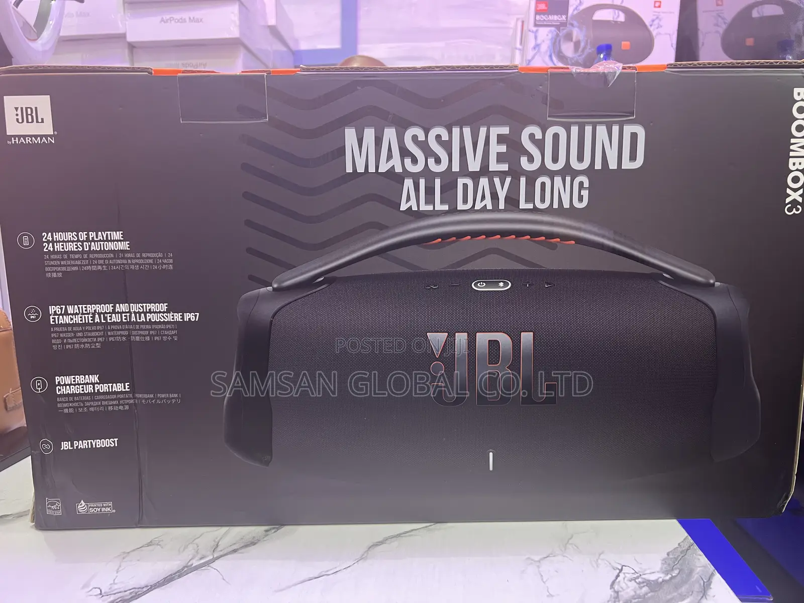 JBL Boombox 3 –Feel the Earth Shaking Bass,Hear the Power!