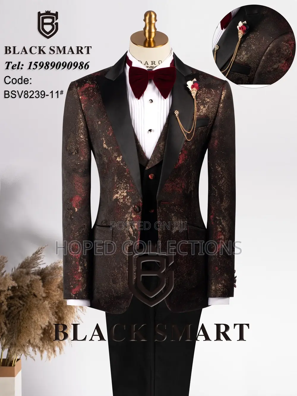 Flower Daro Black-Smart Suit