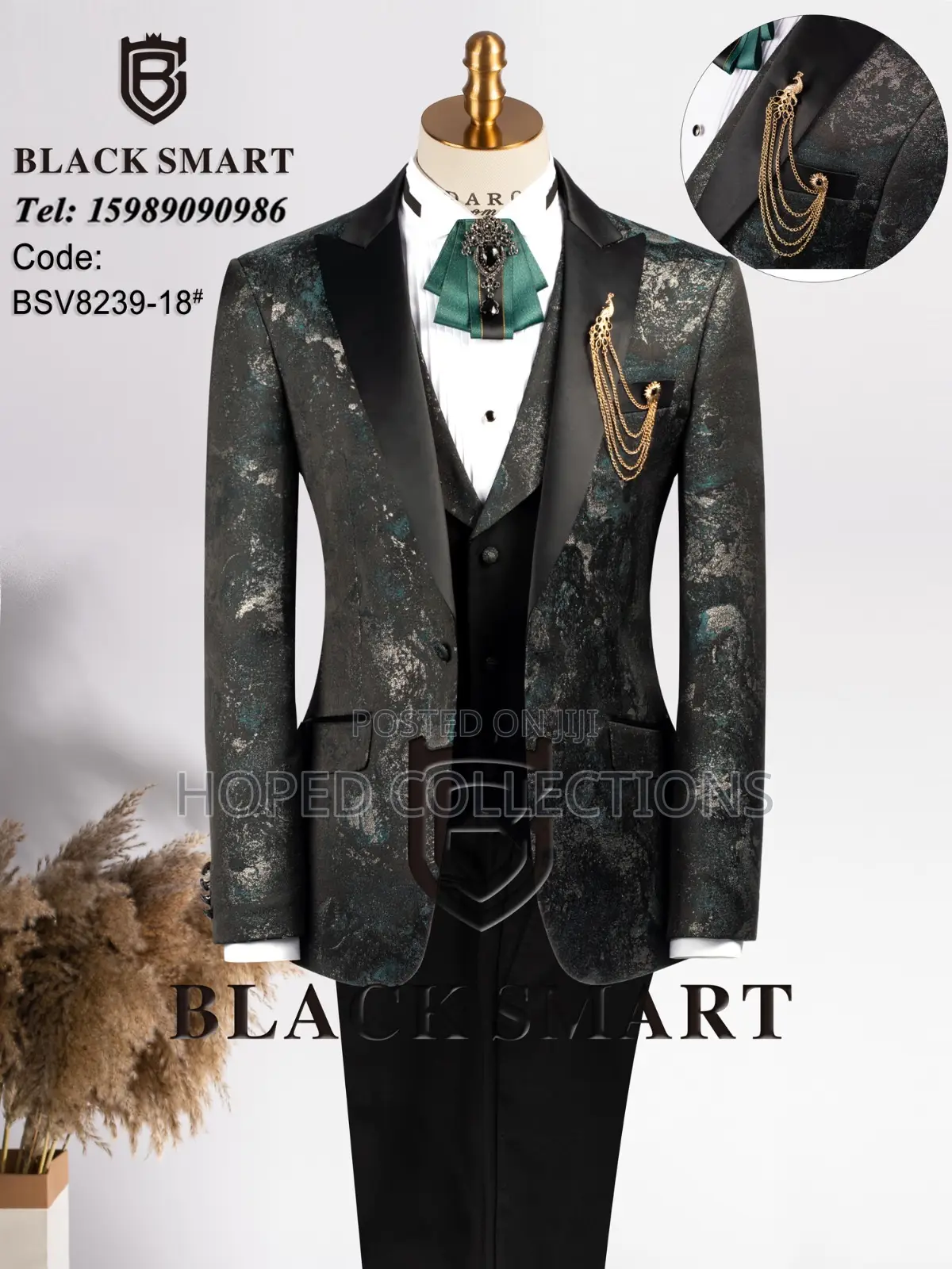 Flower Daro Black-Smart Suit