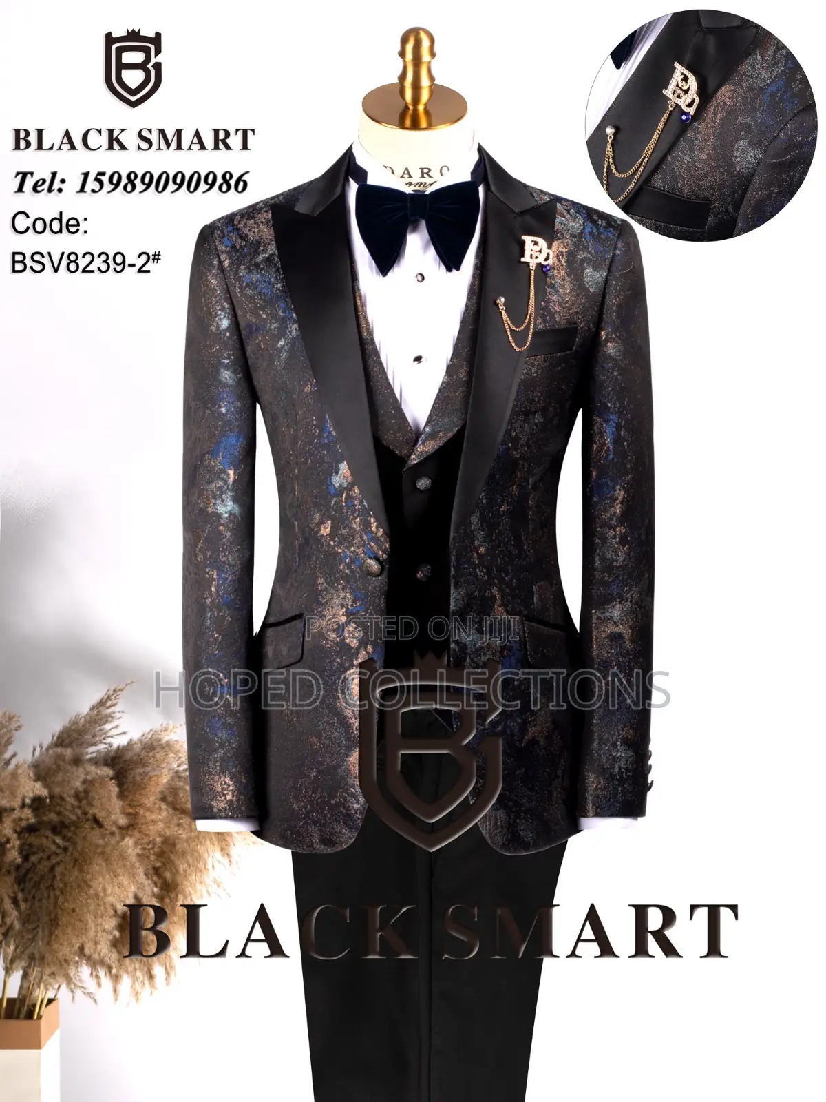 Flower Daro Black-Smart Suit