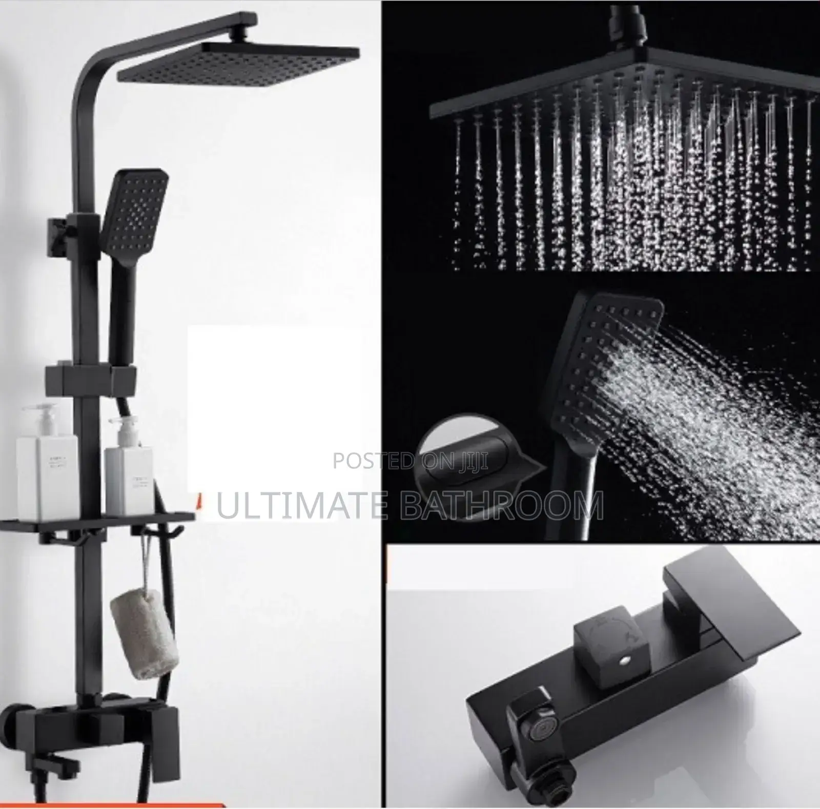 Black 2132 Bathroom Standing Shower