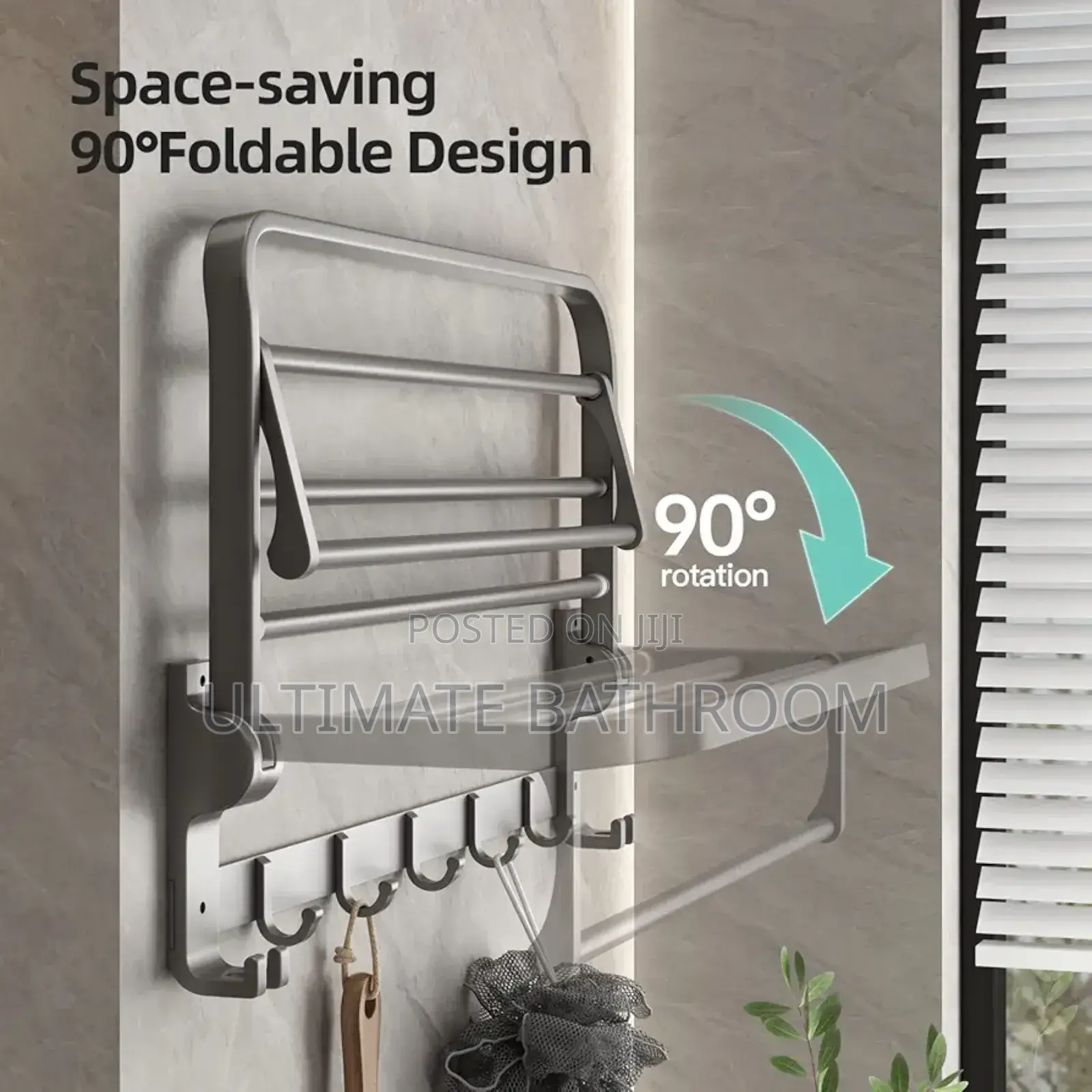Grey Color 60cm Multiple Towel Rack
