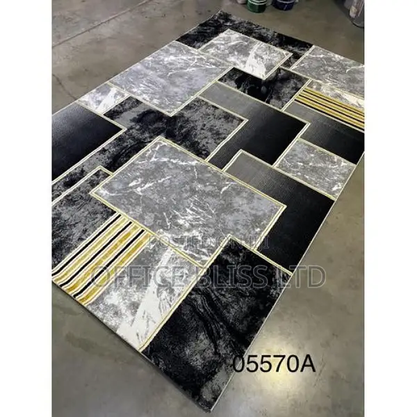 Dexim Turkish Styled Black /Grey Living Room Rug( 7 by 10)