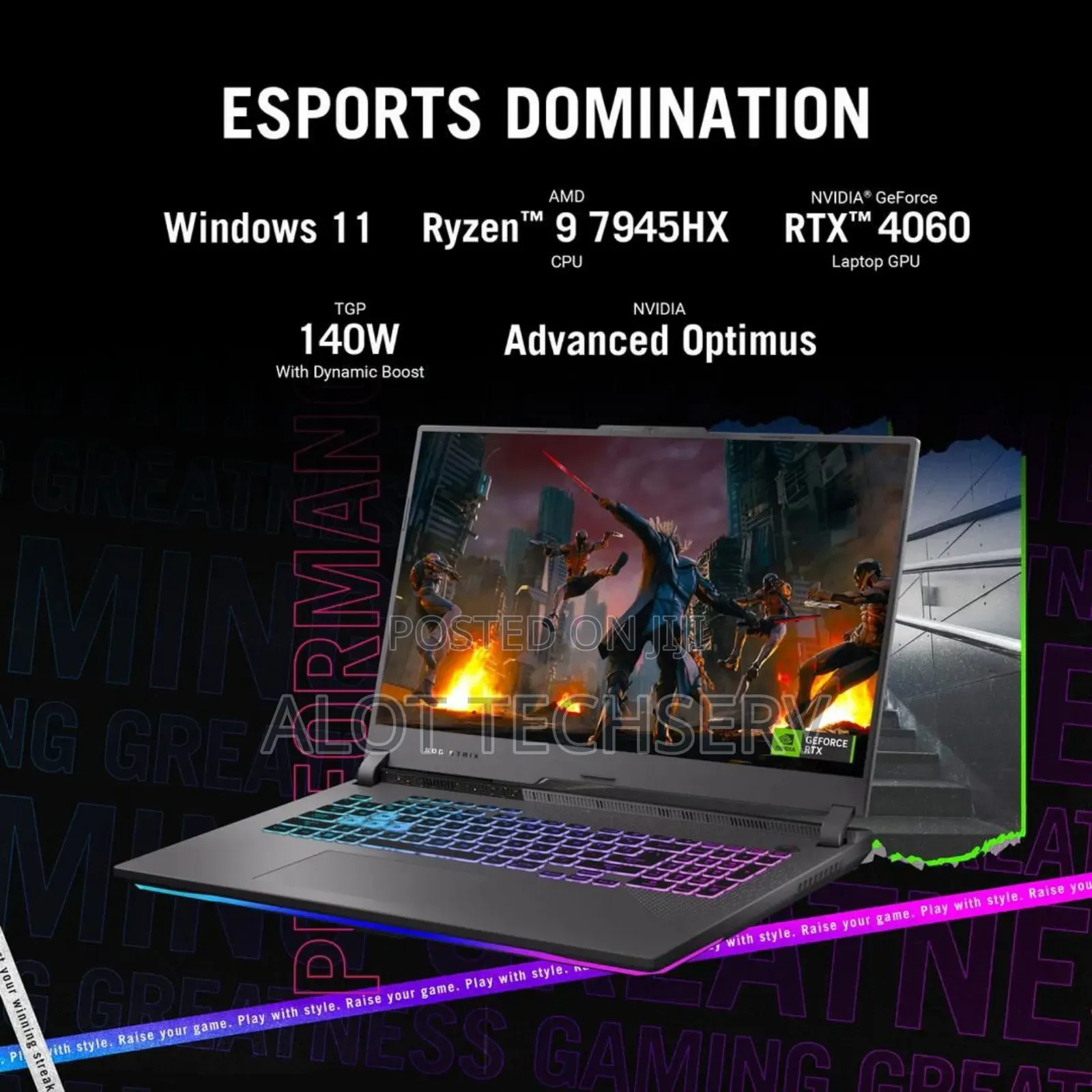 New Laptop Asus ROG Strix G17 16GB AMD Ryzen 9 SSD 1T