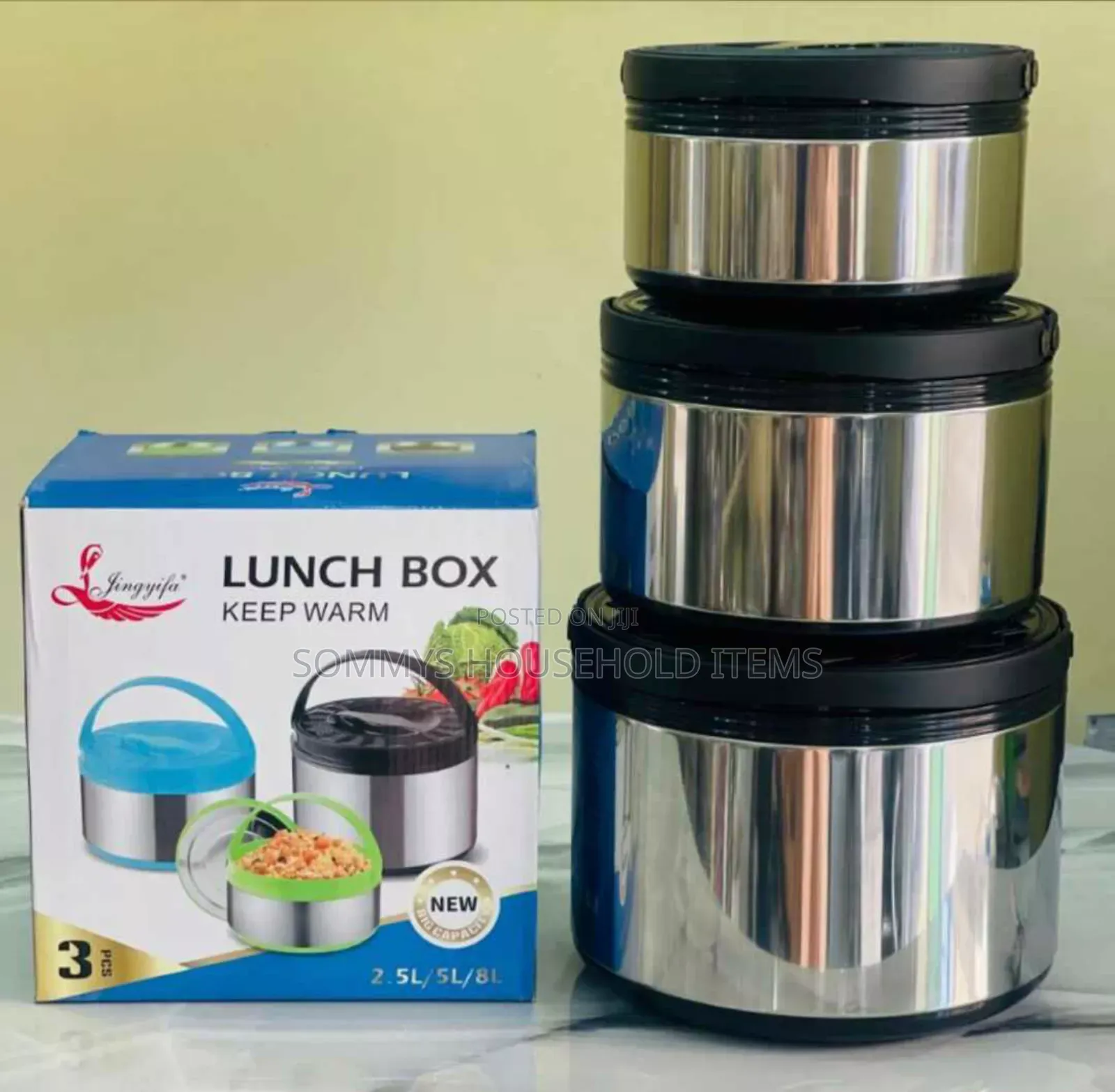 3set Best Quality Lunch Box / Food Warmer (2.5l, 5l, 8l)