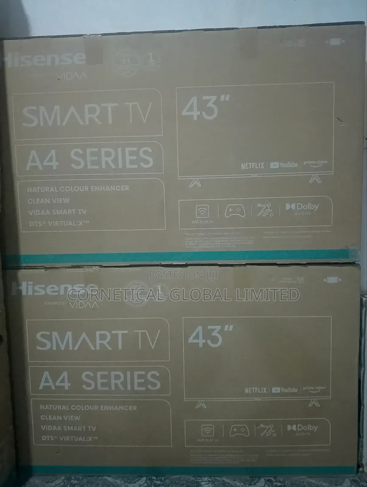 Hisense 43" Uhd Smart Vidaa A4 Series Television