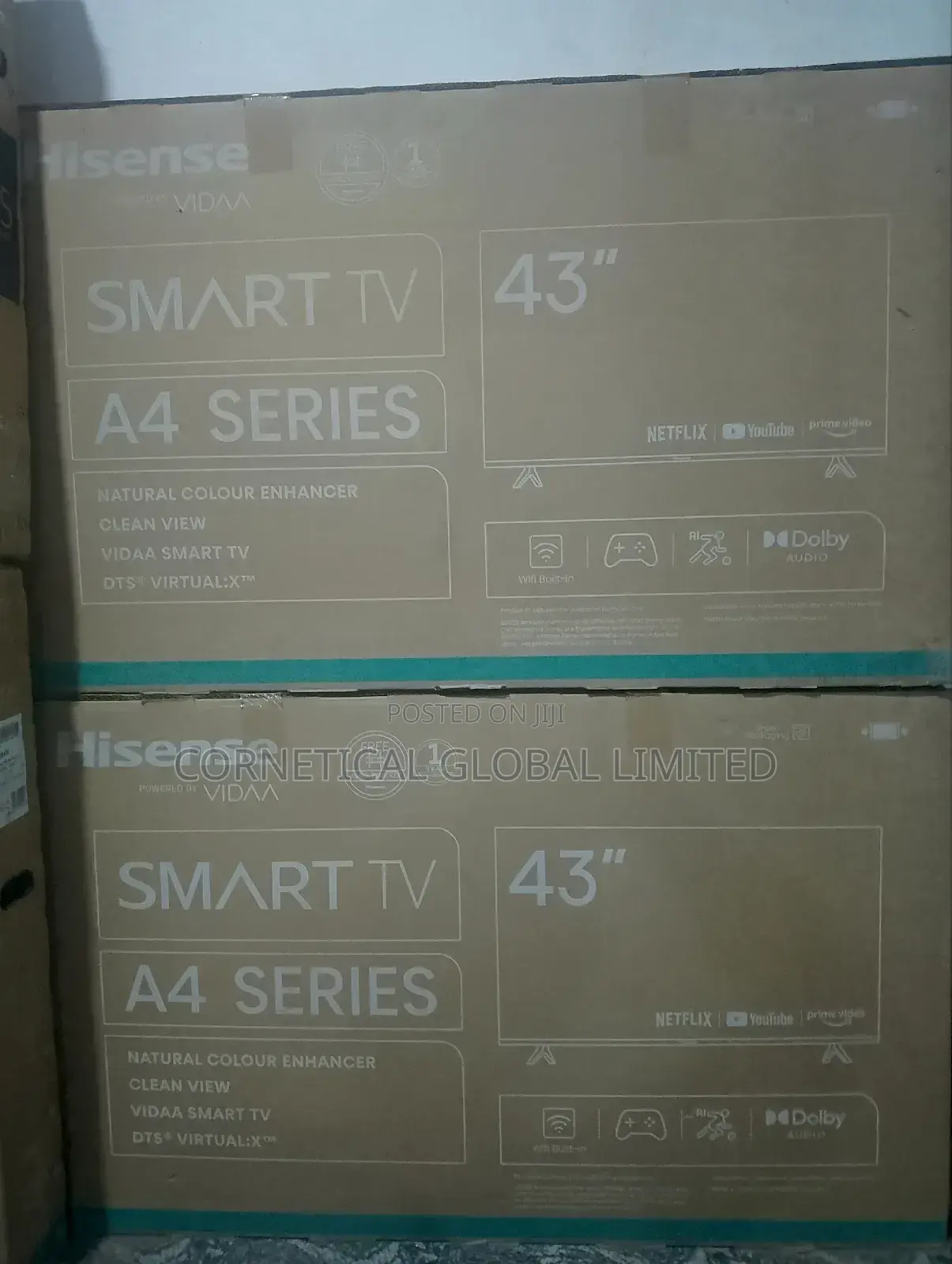 Hisense 43" Uhd Smart Vidaa A4 Series Television