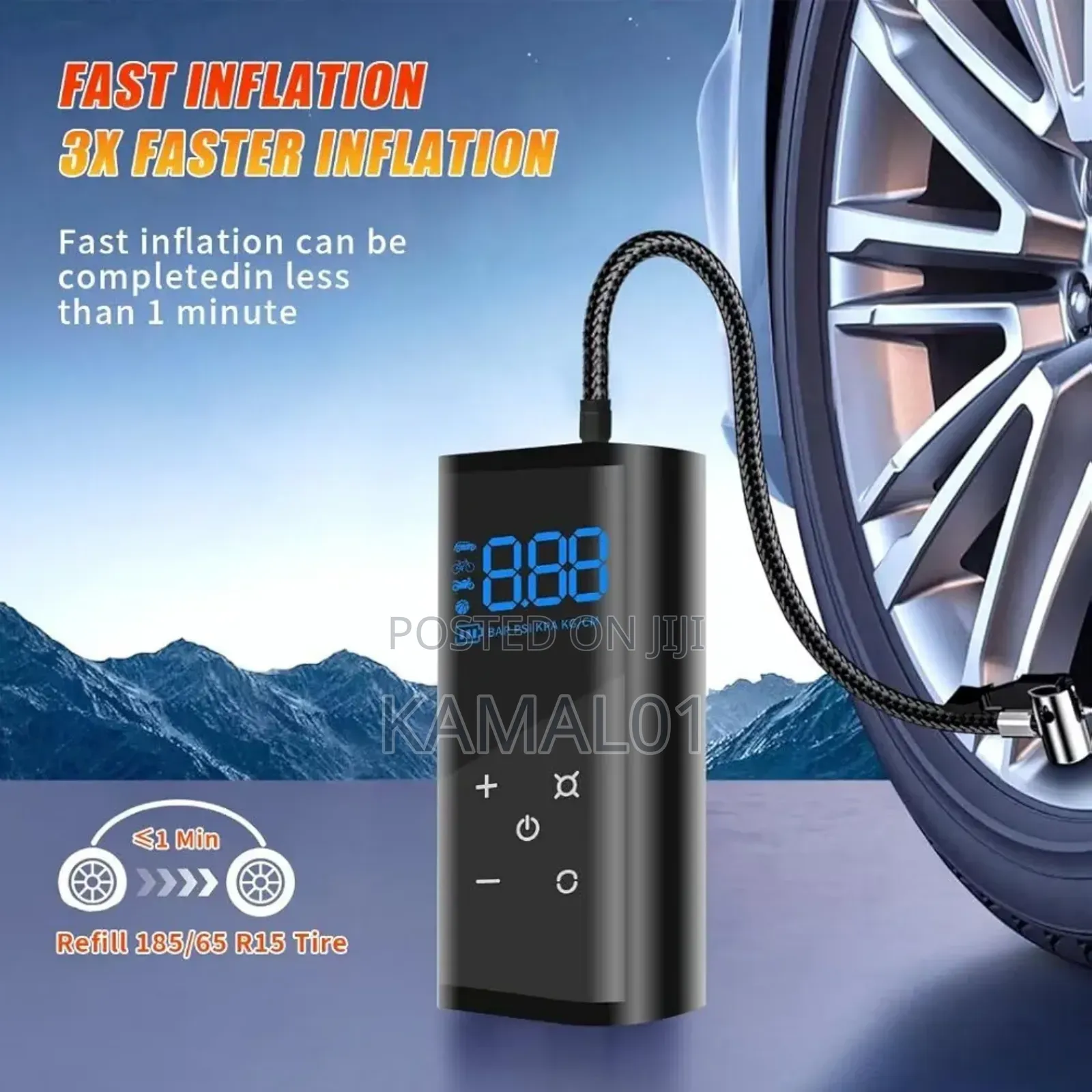 Portable Air Compressor Tire Inflator,Cordless Air Pump