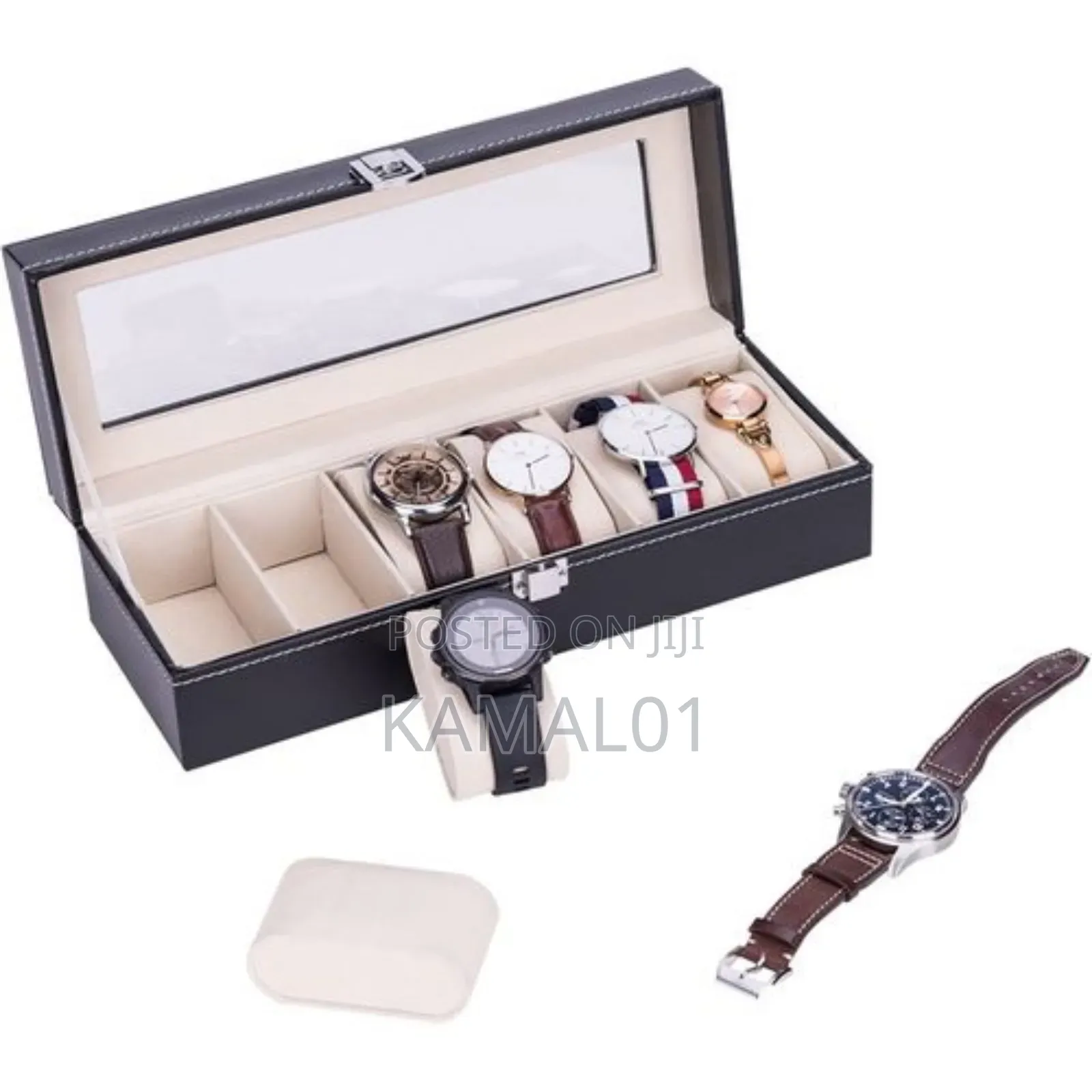 6 Pieces Slot Luxury Pu Leather Watch Box/Storage Box