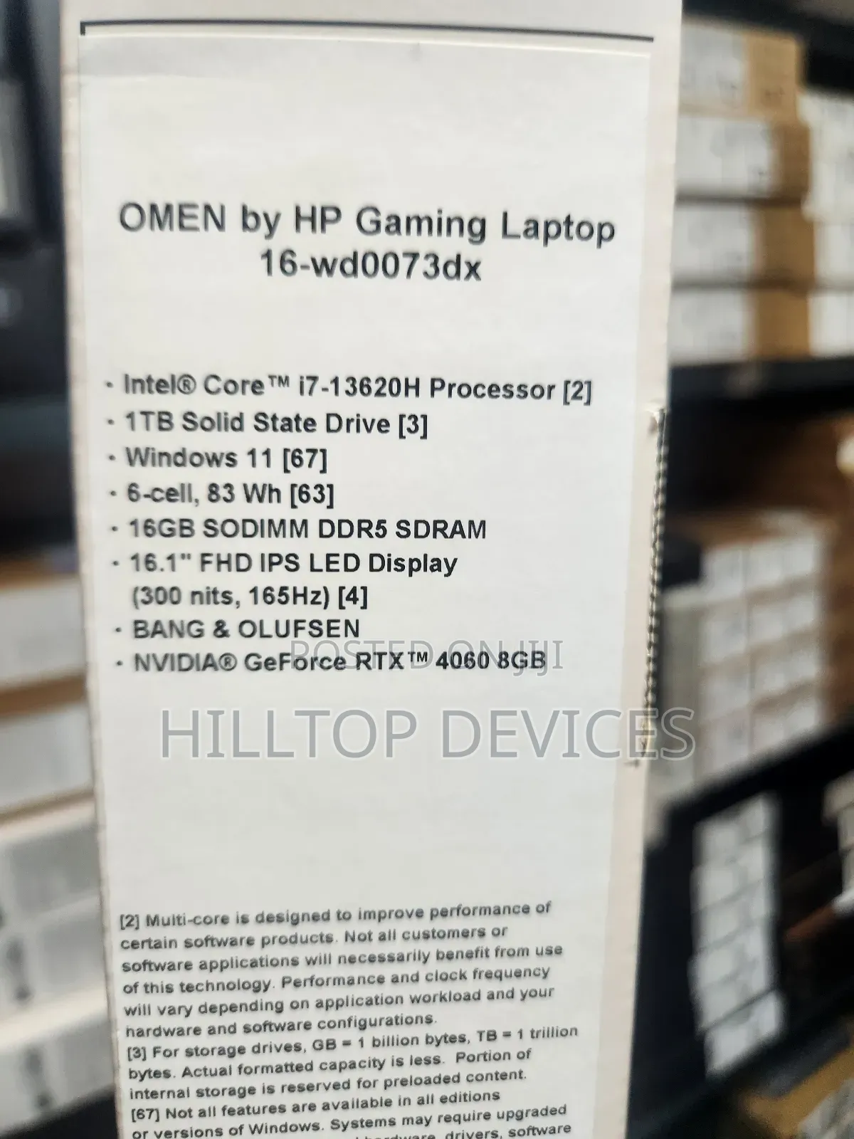 New Laptop HP Omen 16 16GB Intel Core I7 SSD 1T