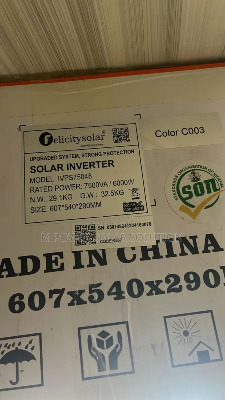 7.5kva 48v Felicity Non-Hybrid Solar Inverter