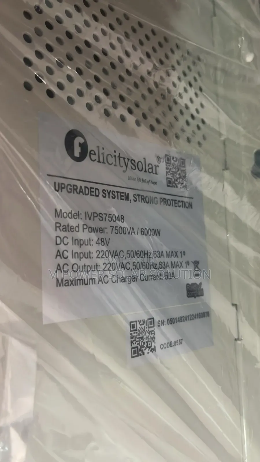 7.5kva 48v Felicity Non-Hybrid Solar Inverter