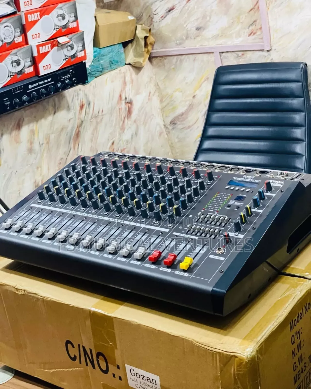 Yamaha Pmx120usb 12 Channel Powered Professional Mixer
