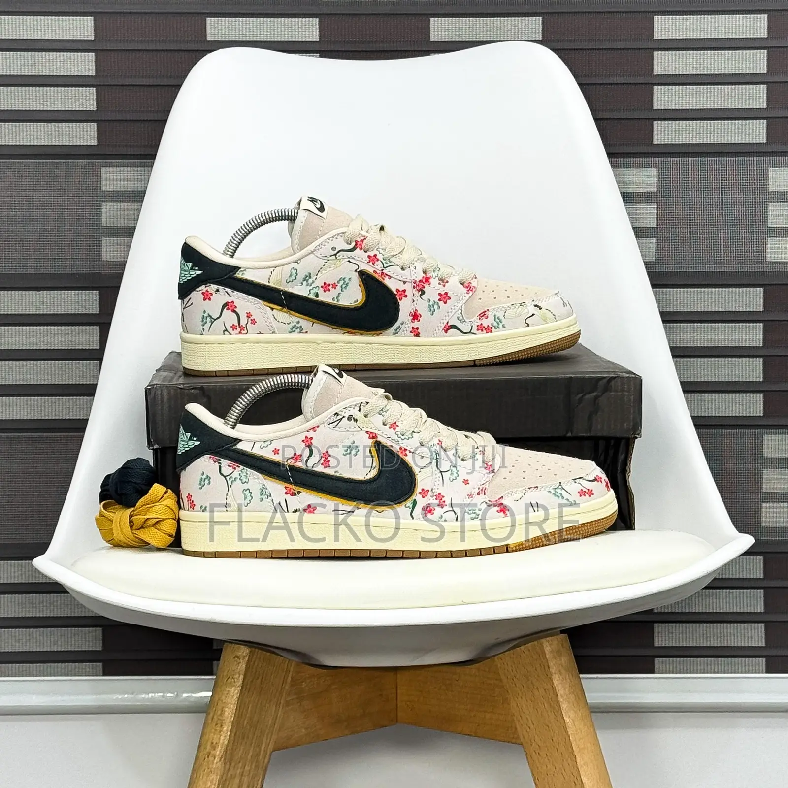 Rui Hachimura X Air Jordan 1 Low Og Cranes Sneakers